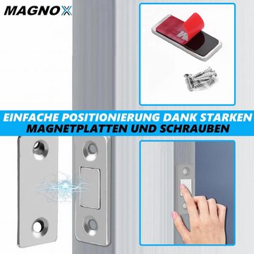 Haftmagnetschnäpper MAGNOX Magnetschnäpper Edelstahl Stark Tür Fenster Türmagnet, MAVURA, (Schnäpper Schnapper magnetisch), Magnetschnapper Möbelmagnet selbstklebend [3 paar]