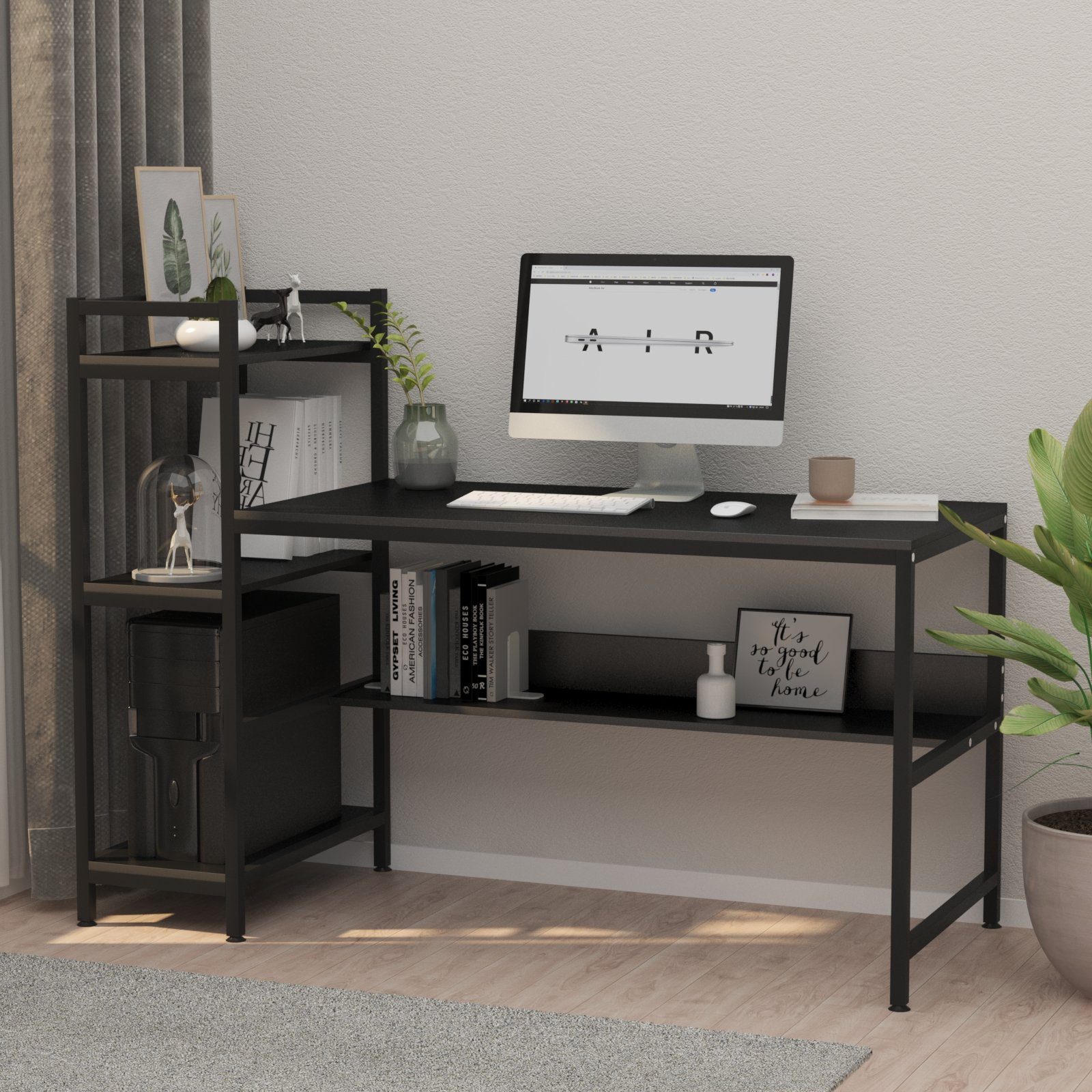 Dripex Schreibtisch mit Ablage Computertisch, PC-Tisch günstig online kaufen