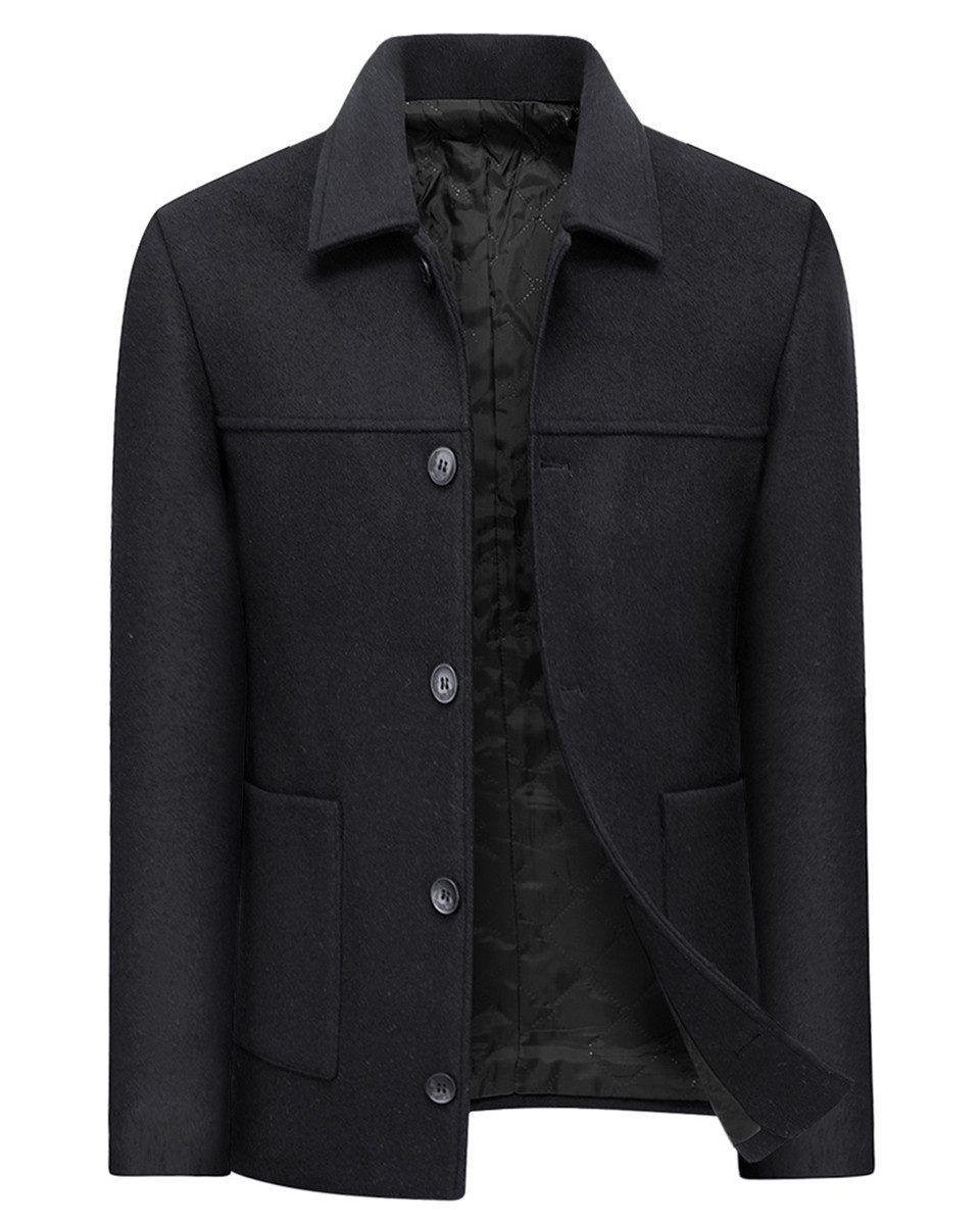Allthemen Wollmantel Herren kurzer Mantel Slim günstig online kaufen