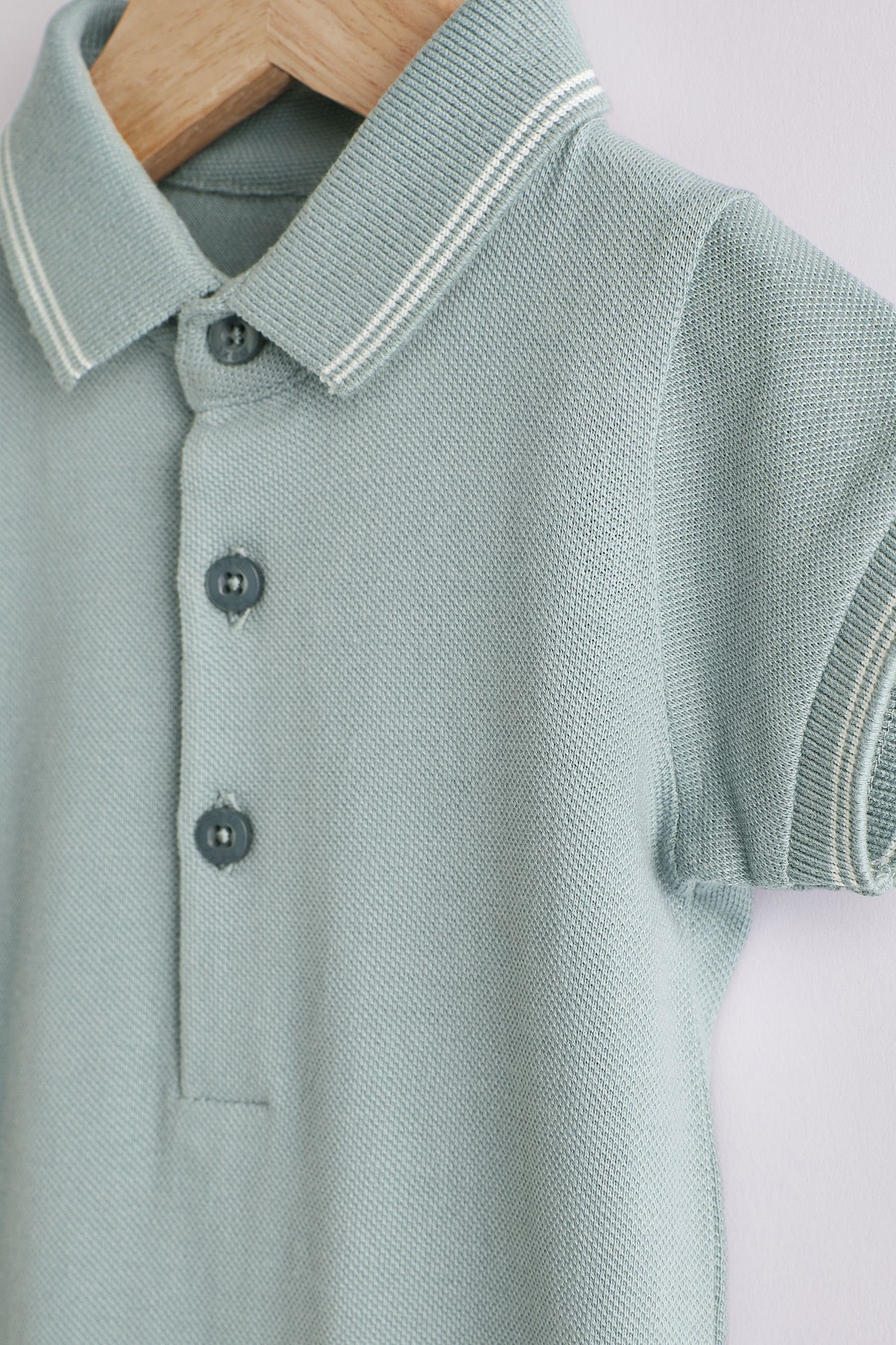 Next Shirtbody Body mit (1-tlg) für Sage Piqué-Poloshirt Babys Green
