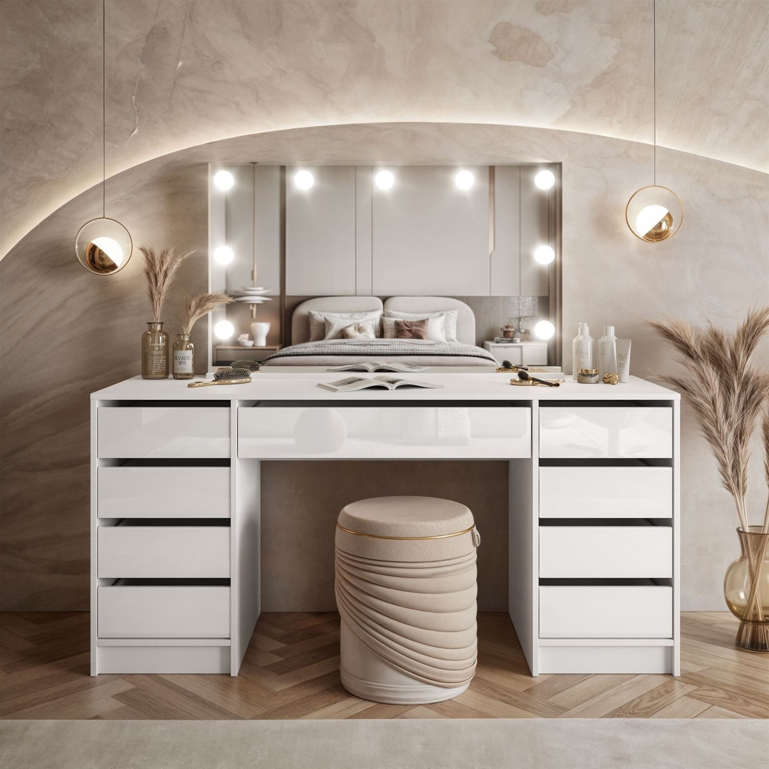 Lookway Schminktisch MADA ELITE II mit Spiegel und Beleuchtung günstig online kaufen