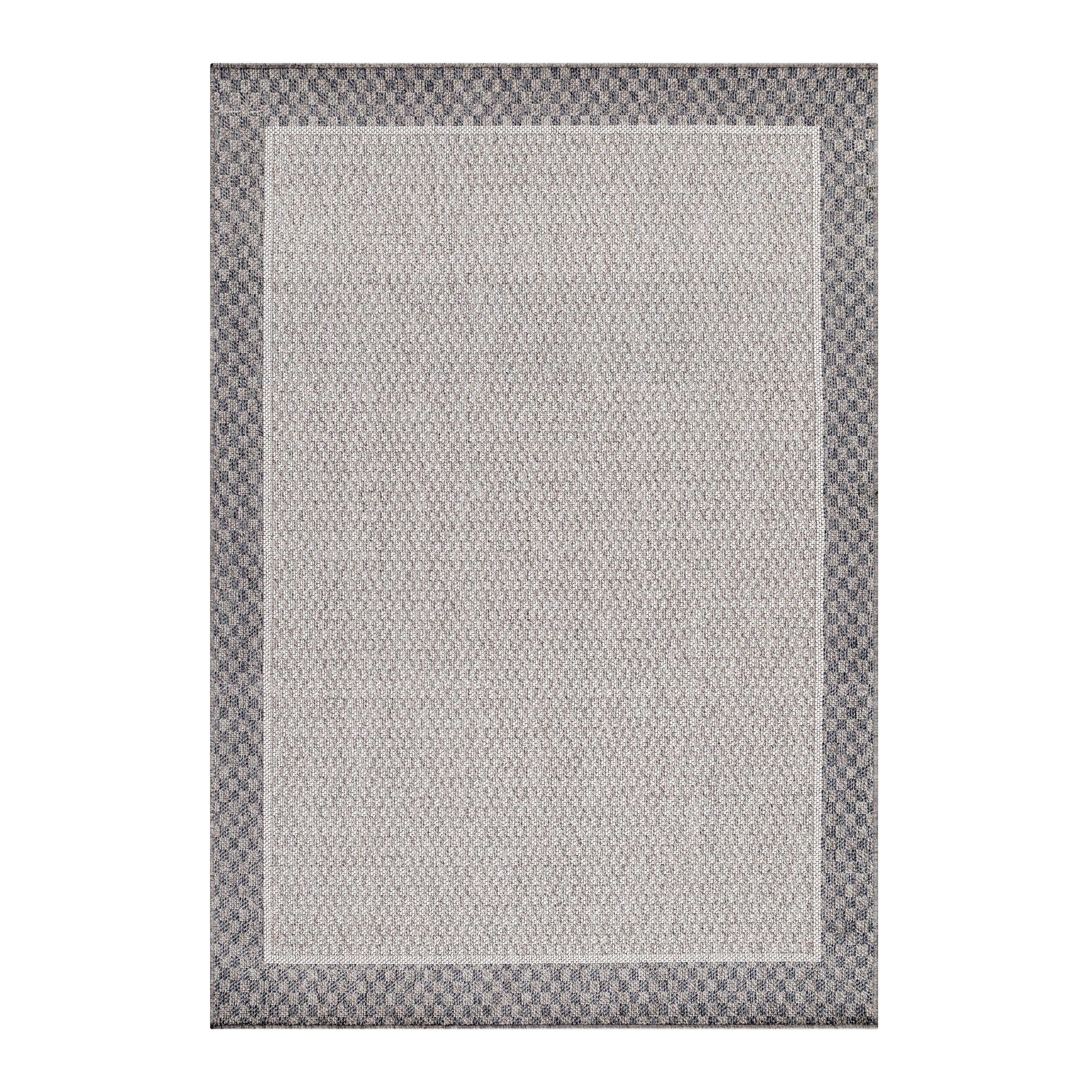 Stilvoll Günstig Outdoorteppich Teppich für den Flur oder Küche Bordüre Design, Läufer, Höhe: 7 mm