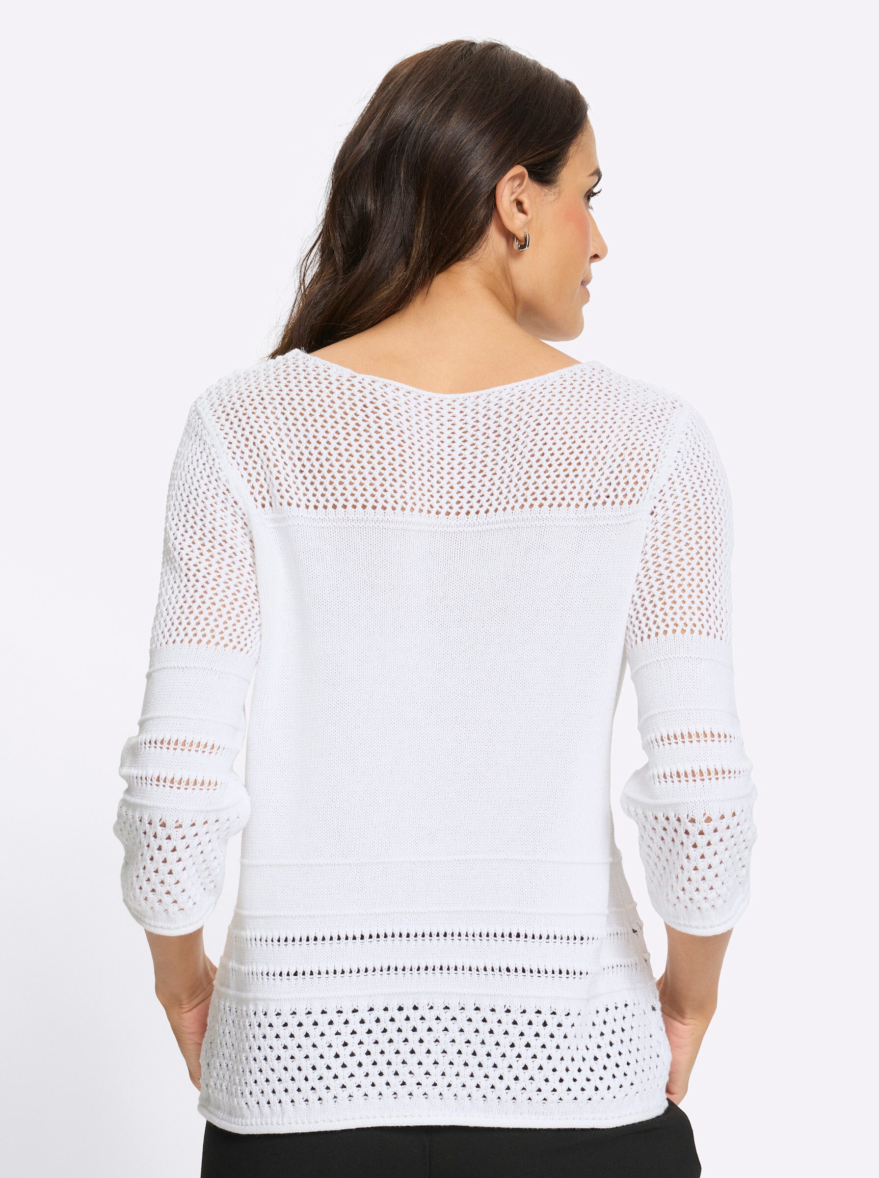 Witt Strickpullover Ajour-Pullover 3/4-Arm günstig online kaufen