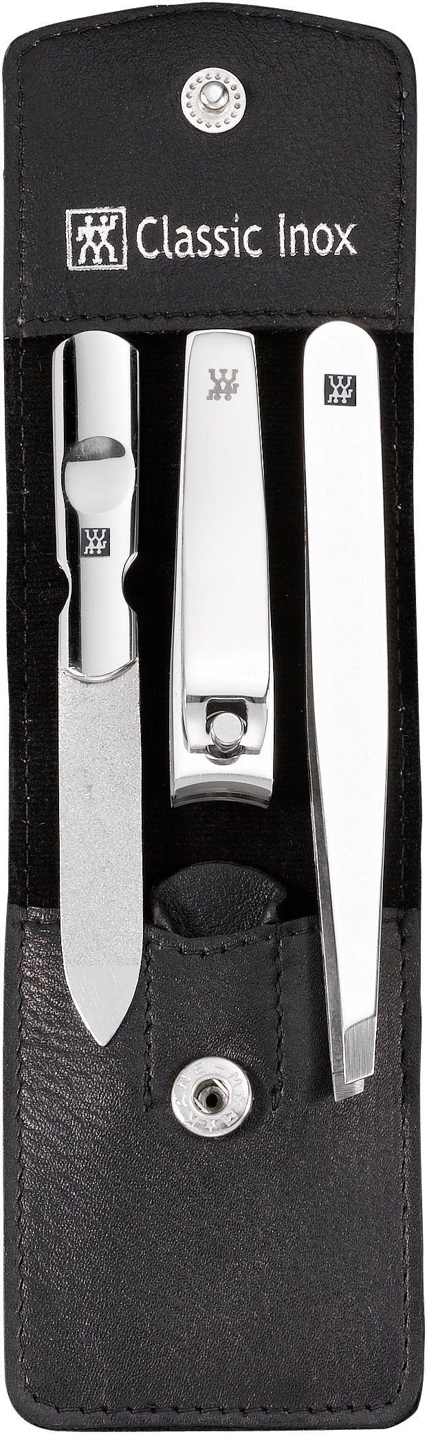 Maniküre-Etui CLASSIC INOX DRUCKKNOPF-ETUI ANTHRAZIT