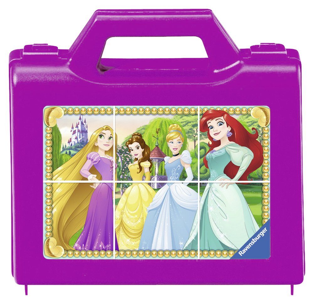 Funkelnde 6 Teile Disney Kinder Würfelpuzzle 6 Puzzleteile Prinzessinnen Ravensburger Puzzle 07428, Würfel