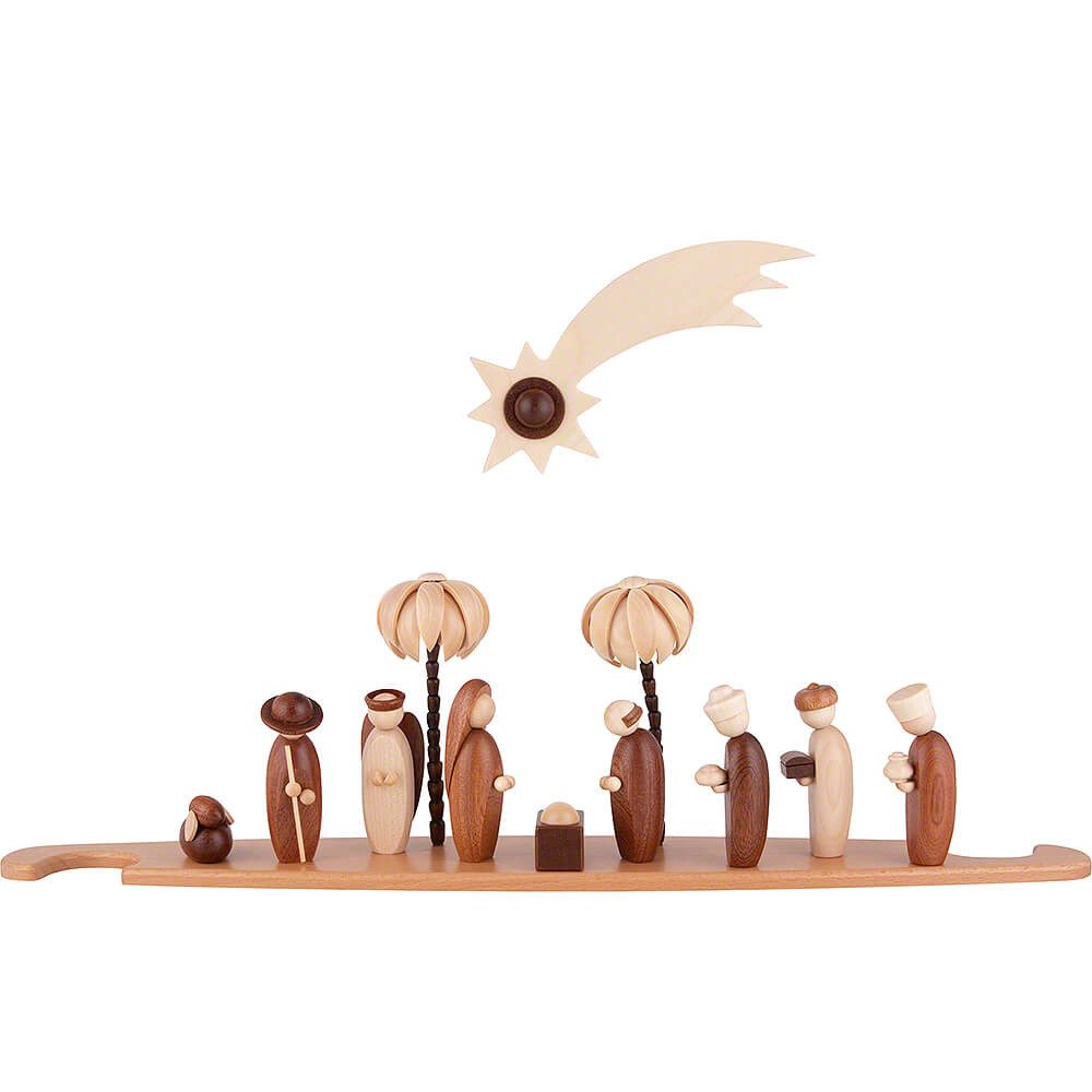 Müller Kleinkunst GmbH Seiffen Schwibbogen Motivplattform Heilige Familie natur für Moderne Lichterspitze (49x12c