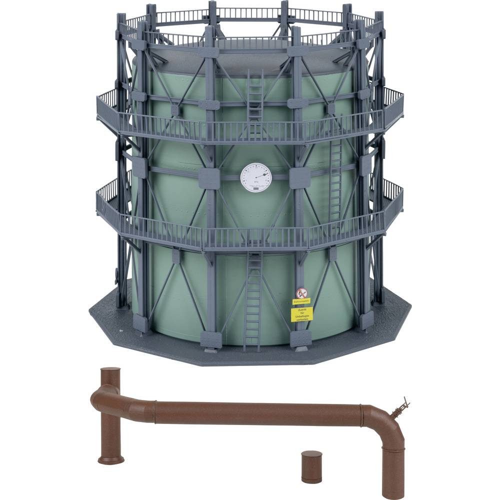 Faller Modelleisenbahn-Gebäude 130157 H0 Gasometer mit Rohrleitungen