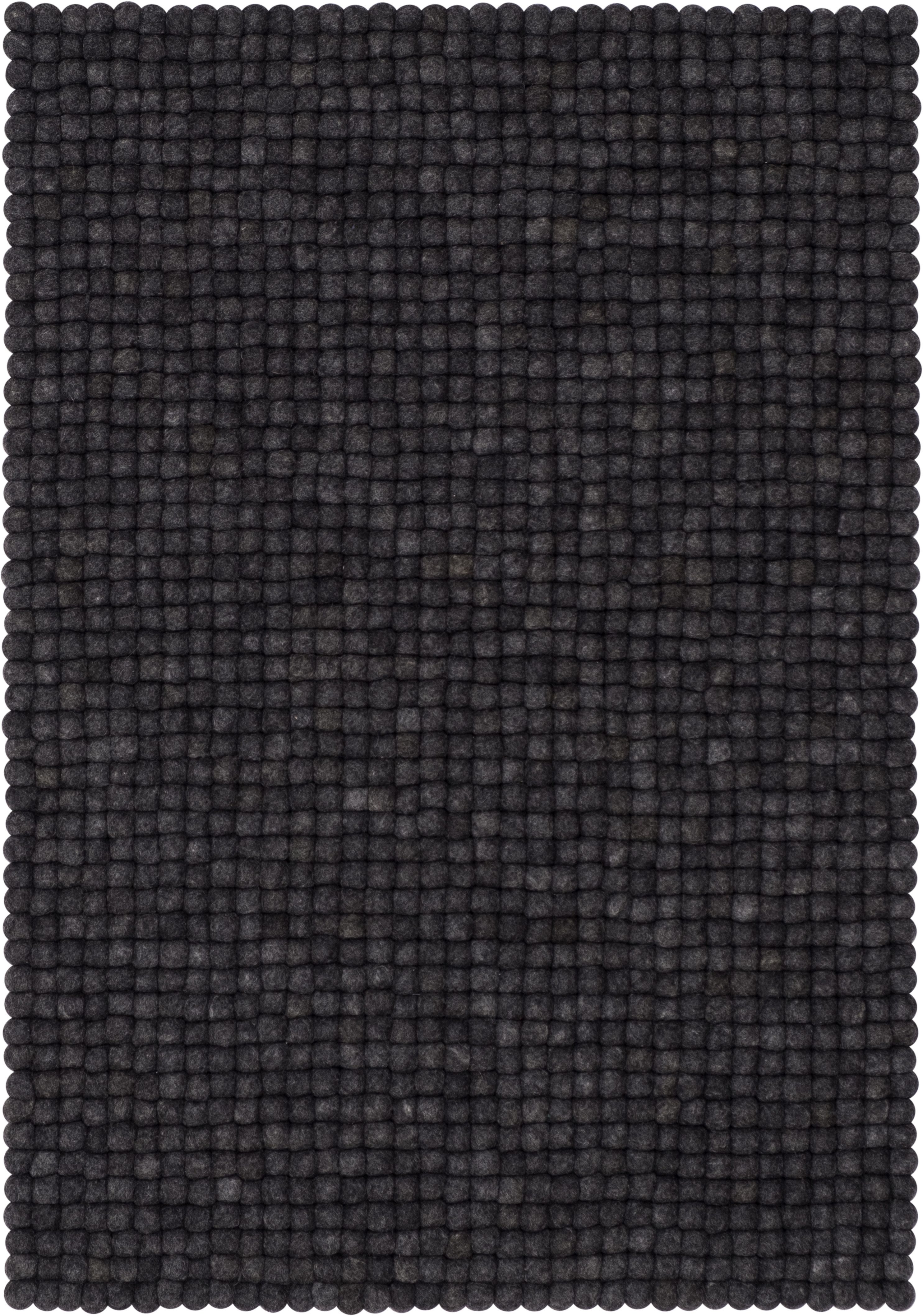 myfelt Wollteppich Hugo Filzkugelteppich eckig, 100% günstig online kaufen