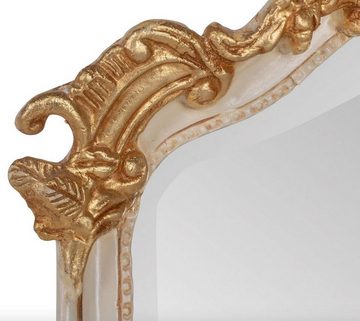 Casa Padrino Barockspiegel Barock Spiegel Antik Stil Creme / Gold 115 x 48 cm - Möbel Wandspiegel