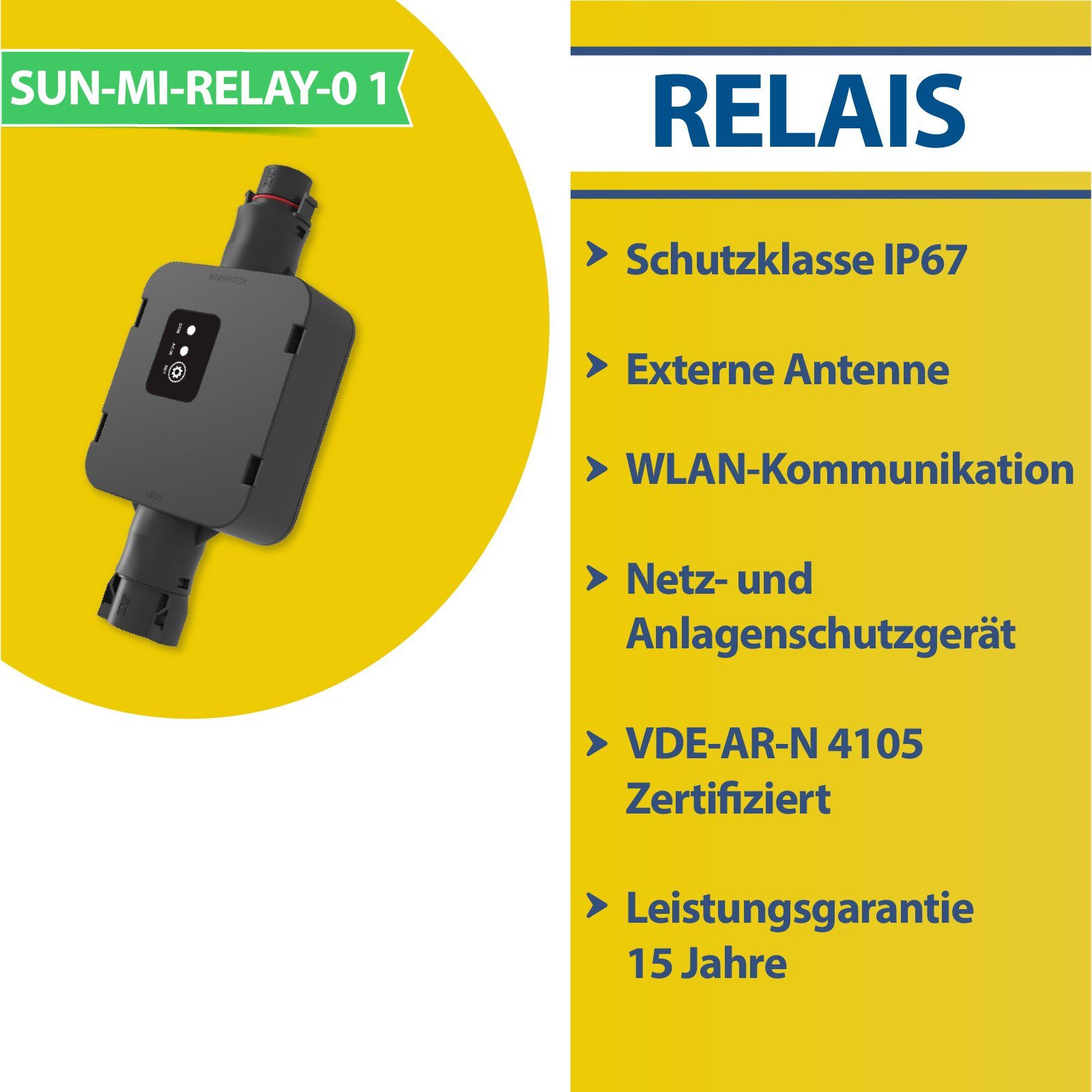 Mikrowechselrichter Stegpearl Solaranlage Deye Relais SUN-MI-RELAY-01 Externes für