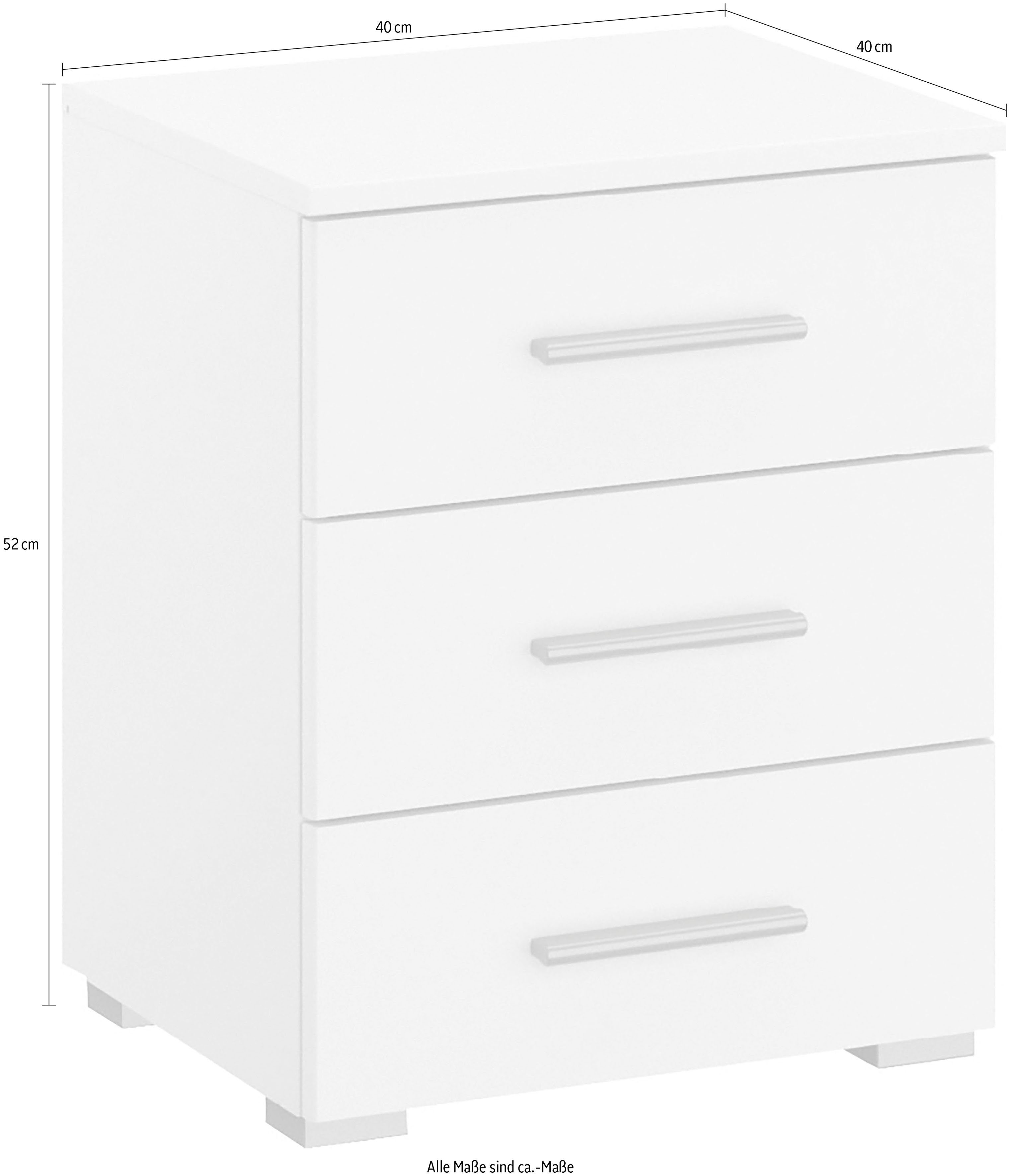 rauch Nachtkommode Base (Set), 2er-Set, optional in moderner Hochglanz-Front