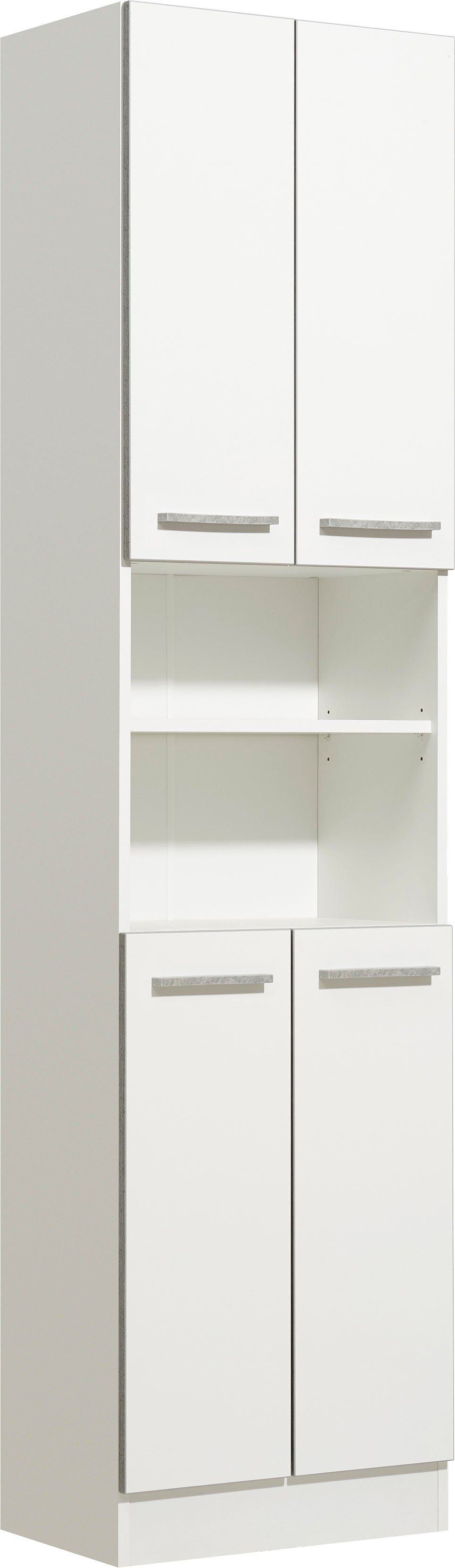 PELIPAL Hochschrank Quickset 953 Breite 50 cm, Badschrank mit Sockel, Schubkasten, offene Fächer | Hochschränke