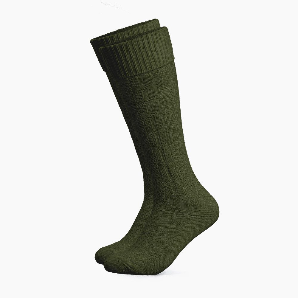 HerzSticht Trachtensocken Herren Lange Trachtensocken 1er Pack (Modell: Silberdistel) (1-Paar)