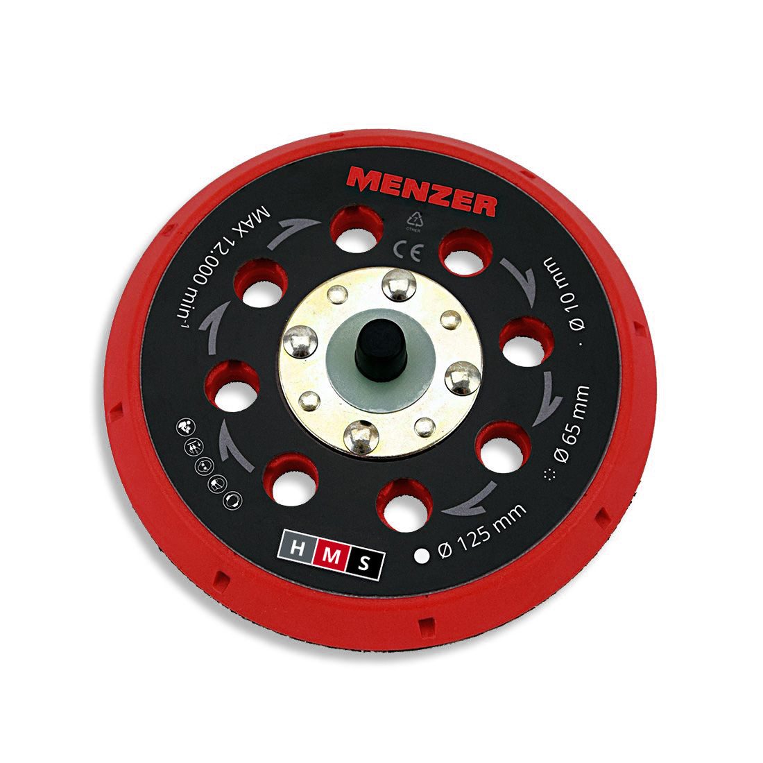 MENZER Schleifteller Multi-Loch-Schleifteller Ø 125 mm medium, 1-St., für MENZER Geräte