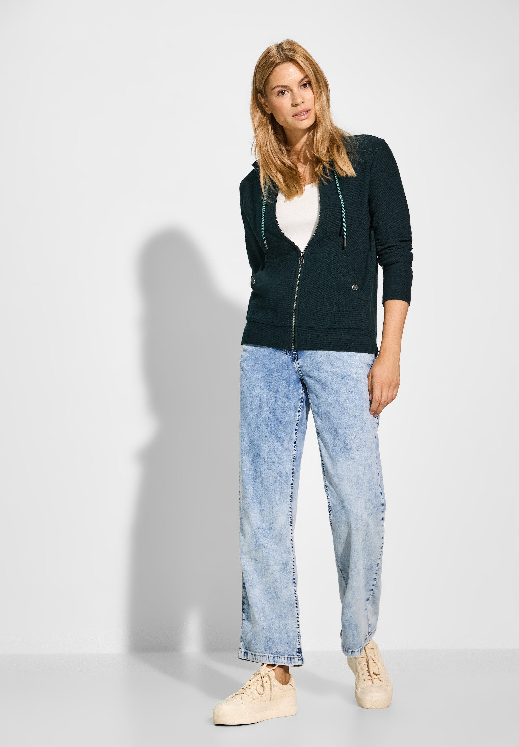 CECIL Strickjacke mit Stehkragen