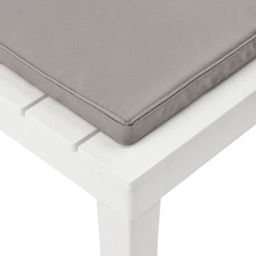 furnicato Gartenstuhl Garten-Lounge-Stuhl mit Sitzpolster Kunststoff Weiß