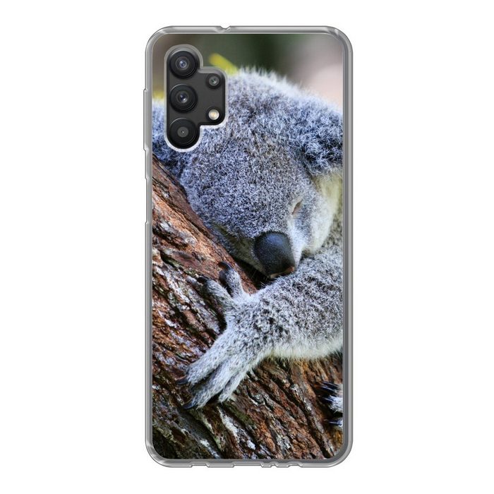MuchoWow Handyhülle Koala - Baum - Schlaf - Kinder - Jungen - Mädchen Handyhülle Samsung Galaxy A32 5G Smartphone-Bumper Print Handy