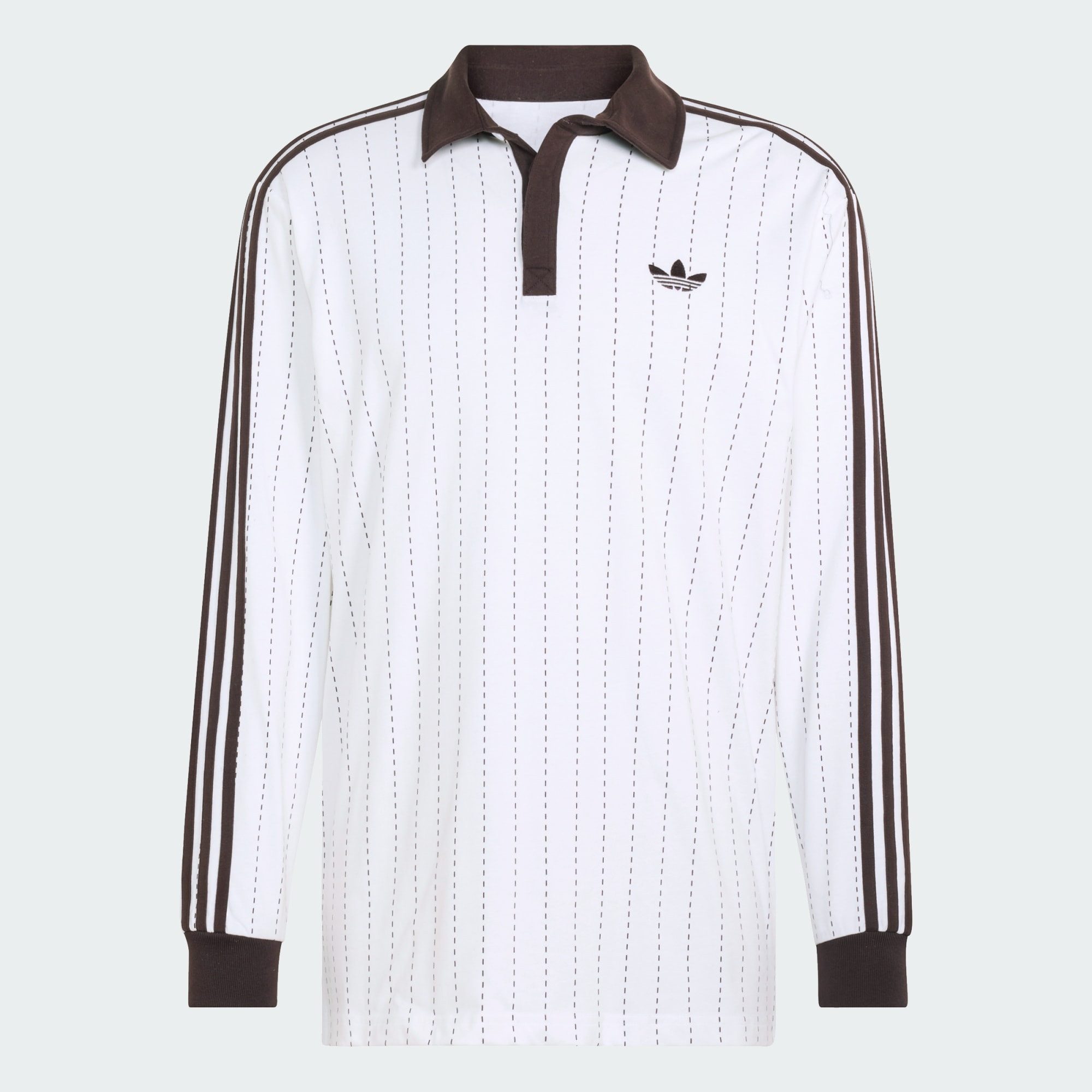 adidas Originals Langarm-Poloshirt POLOSHIRT, NADELSTREIFEN, LANGÄRMELIG (1-tlg) – Bild 3 von 5