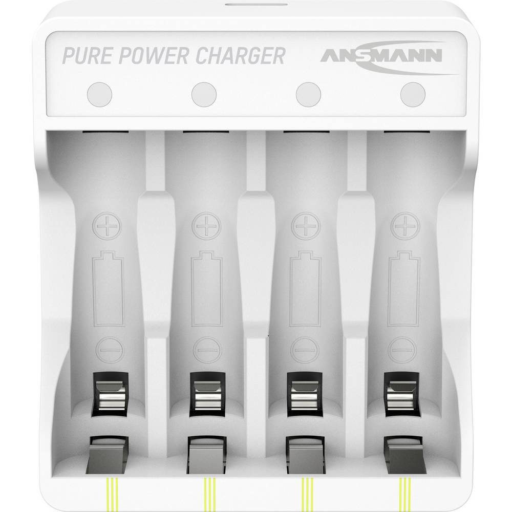 ANSMANN AG Pure Power Lademodul USB Ladegerät LiIon Mignon (AA), Micro (AAA) Rundzellen-Lader (USB-Ladeausgang, Ladestrom einstellbar)