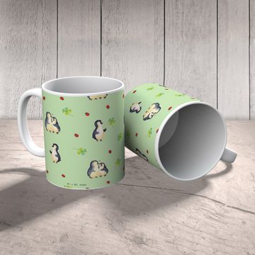 Mr. & Mrs. Panda Tasse Pinguin Marienkäfer - Weiß - Geschenk, kleine Wunder, Tasse Sprüche, Keramik, Brillante Bedruckung