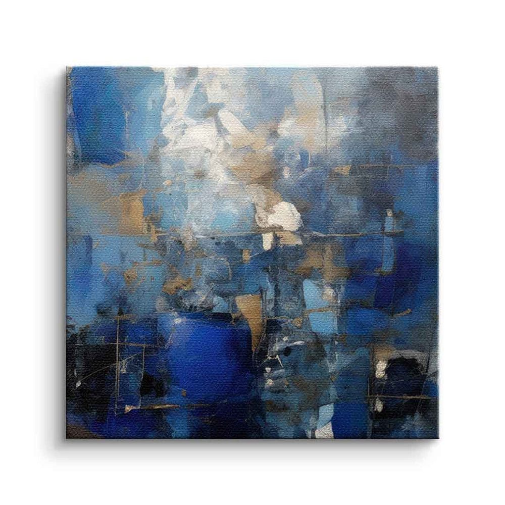 DOTCOMCANVAS® Leinwandbild Cobalt Depths, Leinwandbild cobalt depths abstrakt Kunstdruck Wandbild