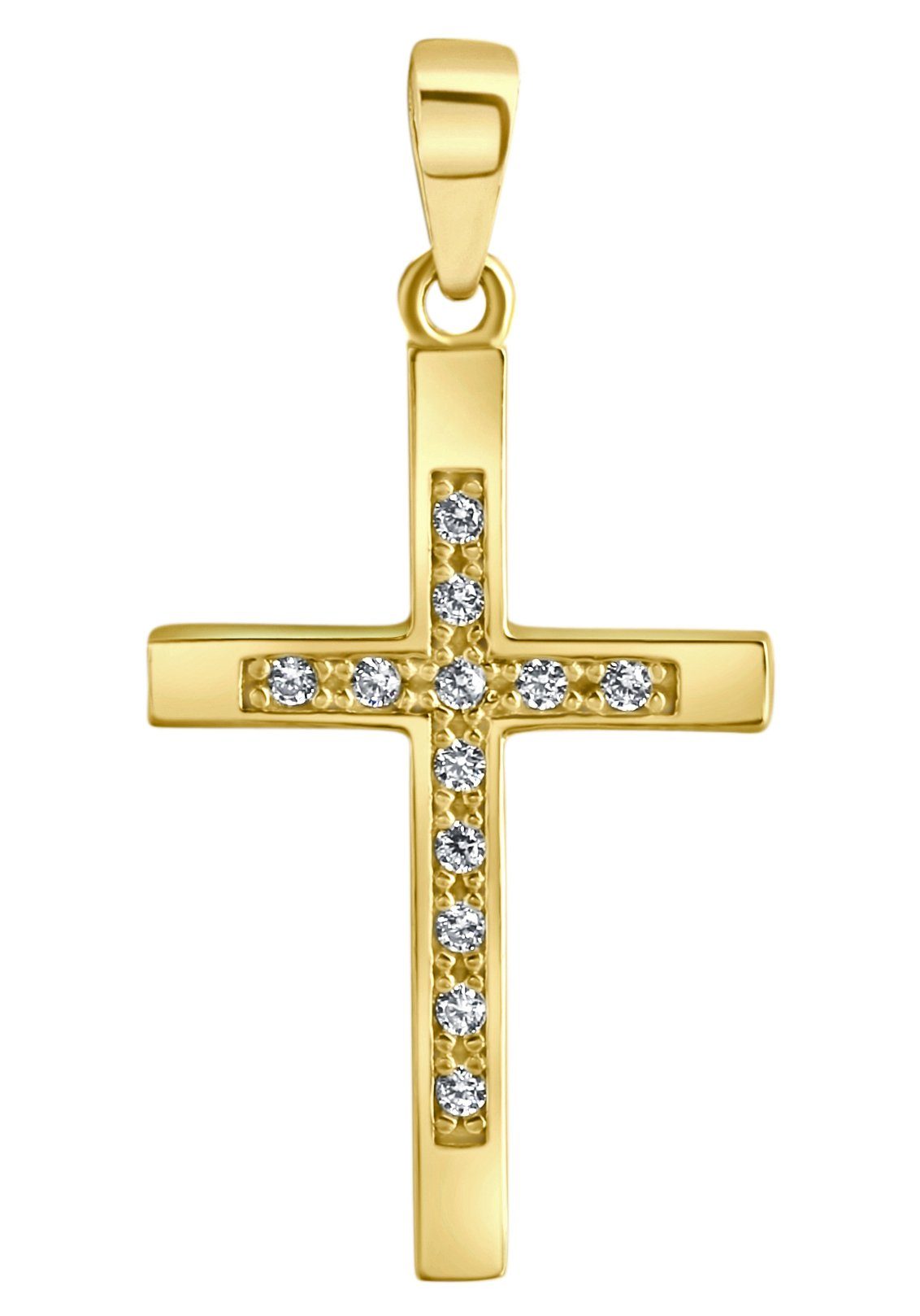 Kreuzanhänger Schmuck Geschenk Gold 375 Halsschmuck Anhänger Halskette Kreuz