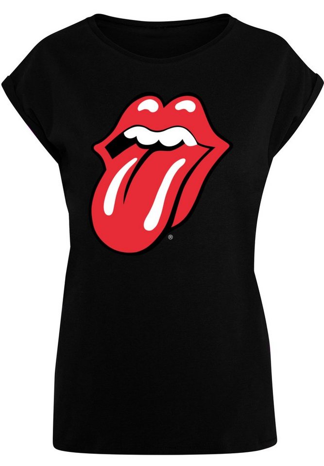 F4NT4STIC T-Shirt PLUS SIZE The Rolling Stones Classic Tongue Print, Das  Model ist 170 cm groß und trägt Größe M