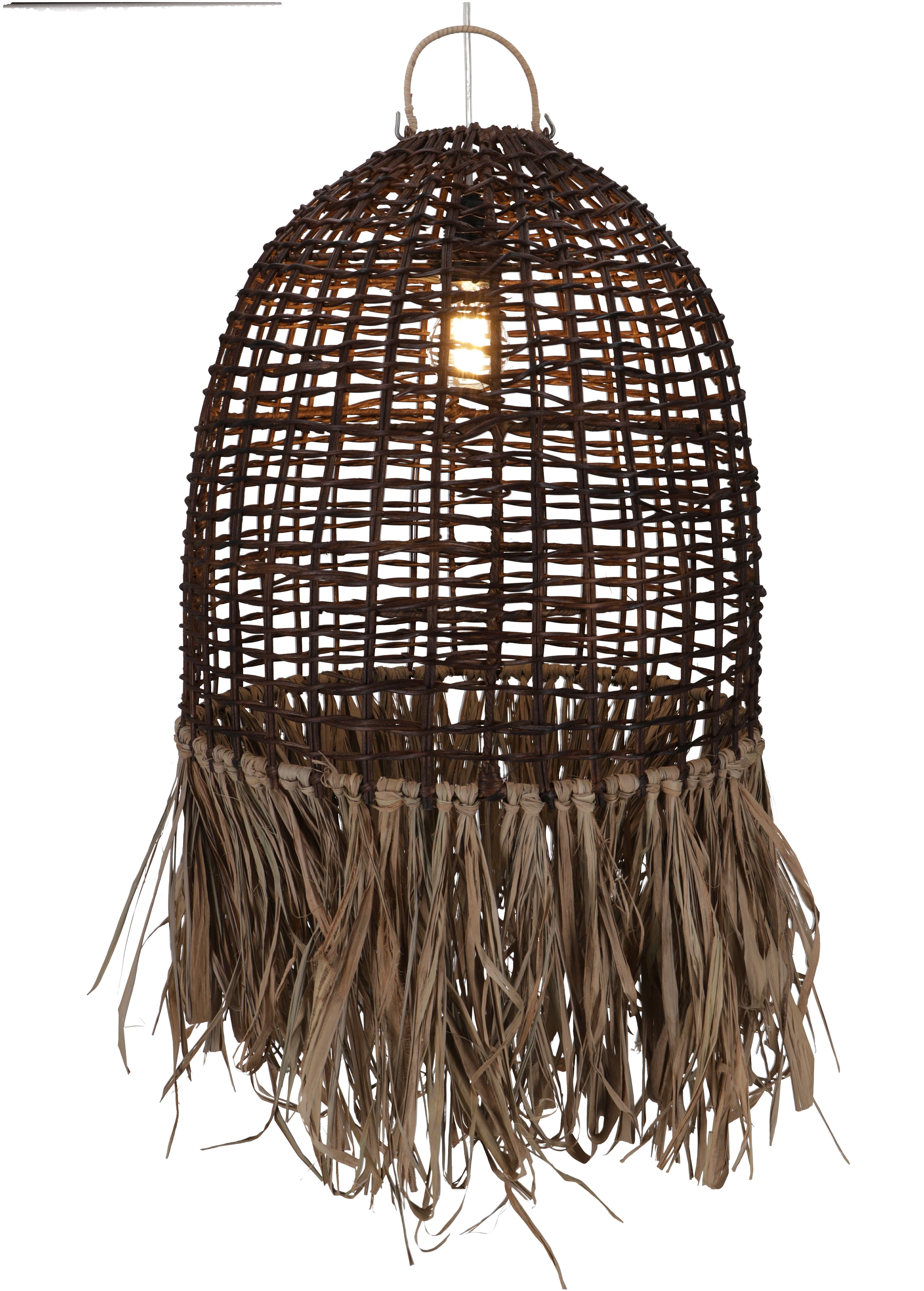 Guru-Shop Deckenleuchten Deckenlampe, in Bali handgemacht aus.., Leuchtmittel nicht inklusive