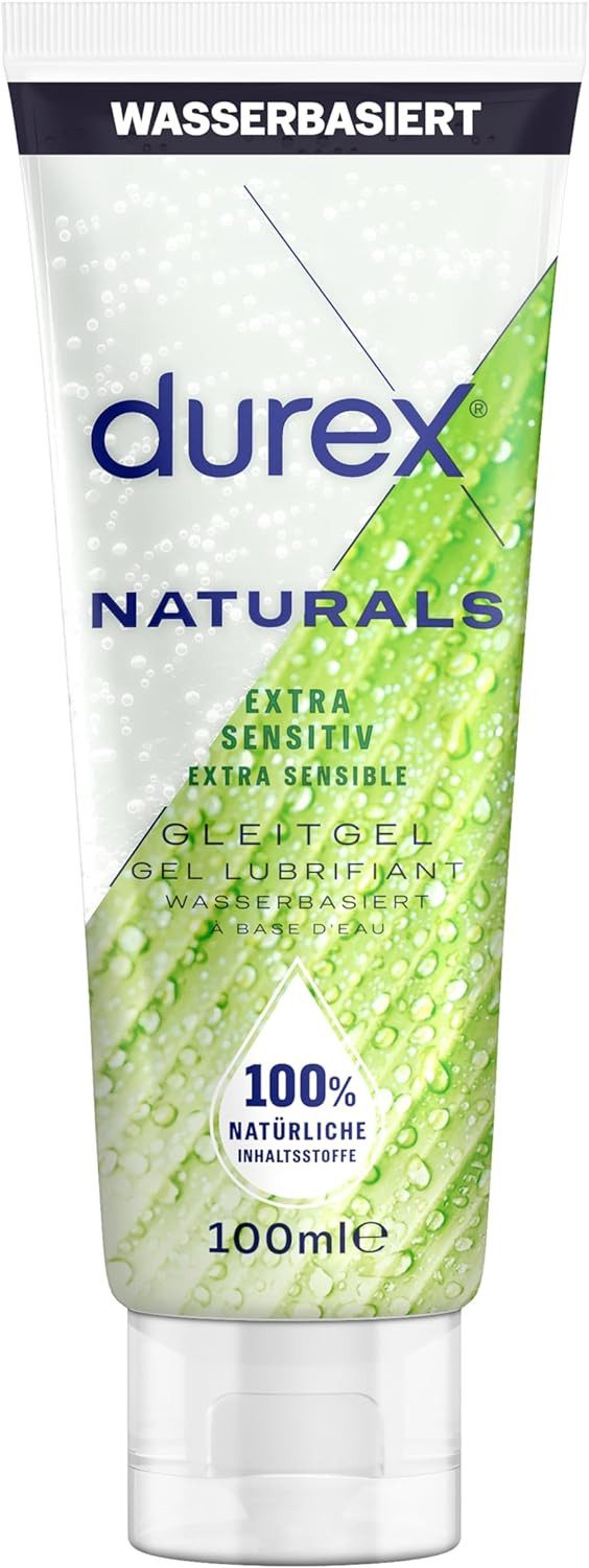 durex Gleitgel Naturals Extra Sensitiv 100 ml, 1-tlg., Dermatologisch getestet & pH-freundlich