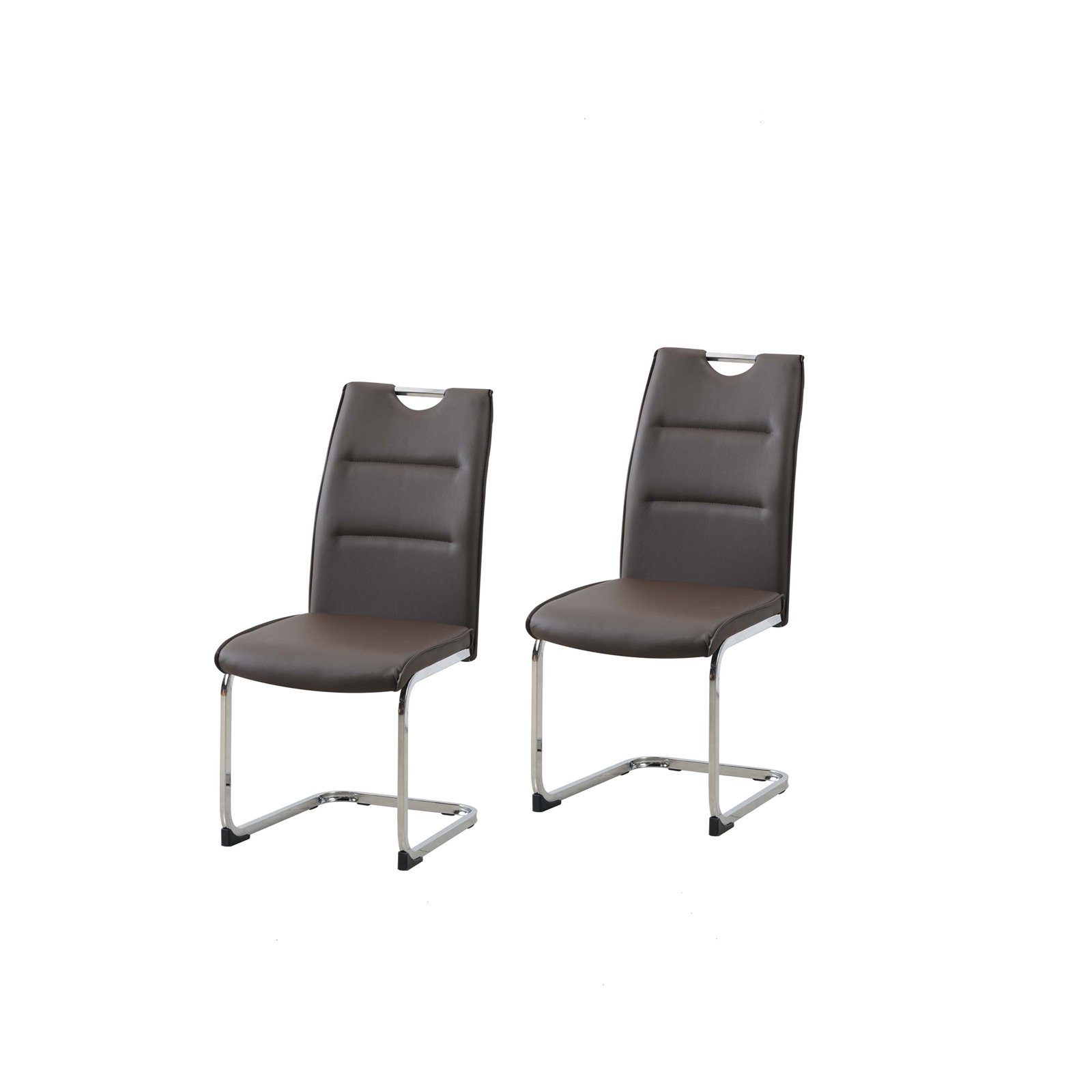 HTI-Line Freischwinger Schwingstuhl 2er Set PU DannyC (Set, 2 St), Freischwinger Esszimmerstuhl Kunstleder