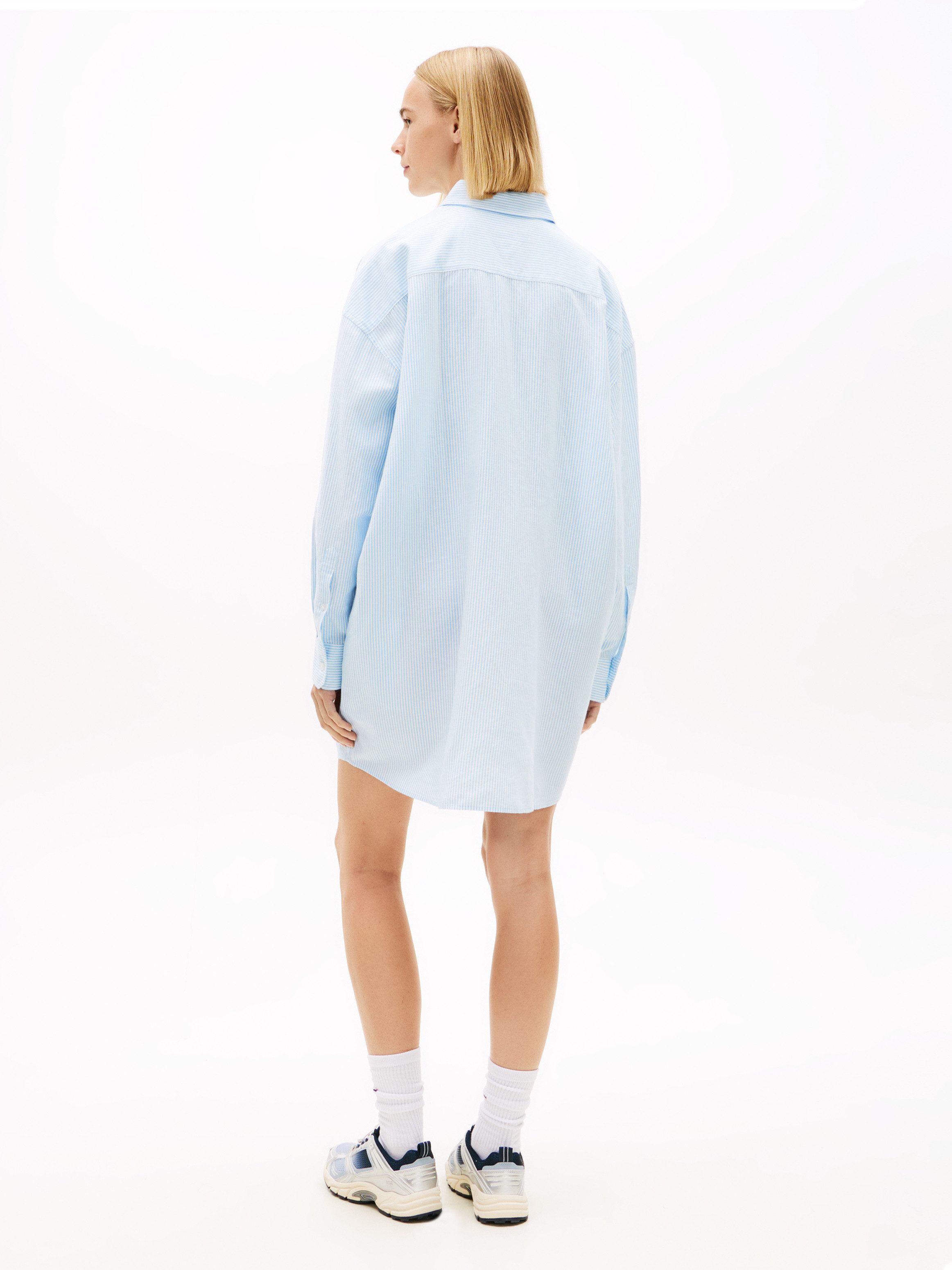 Tommy Jeans Hemdblusenkleid TJW LINEN SHIRT DRESS EXT Oversized, mit Knopfleiste