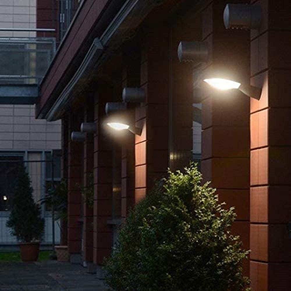ECO-LIGHT LED Außenwandleuchte 1895-GR Außen-Wandleuchte Alu LED "Zerta" anthrazit