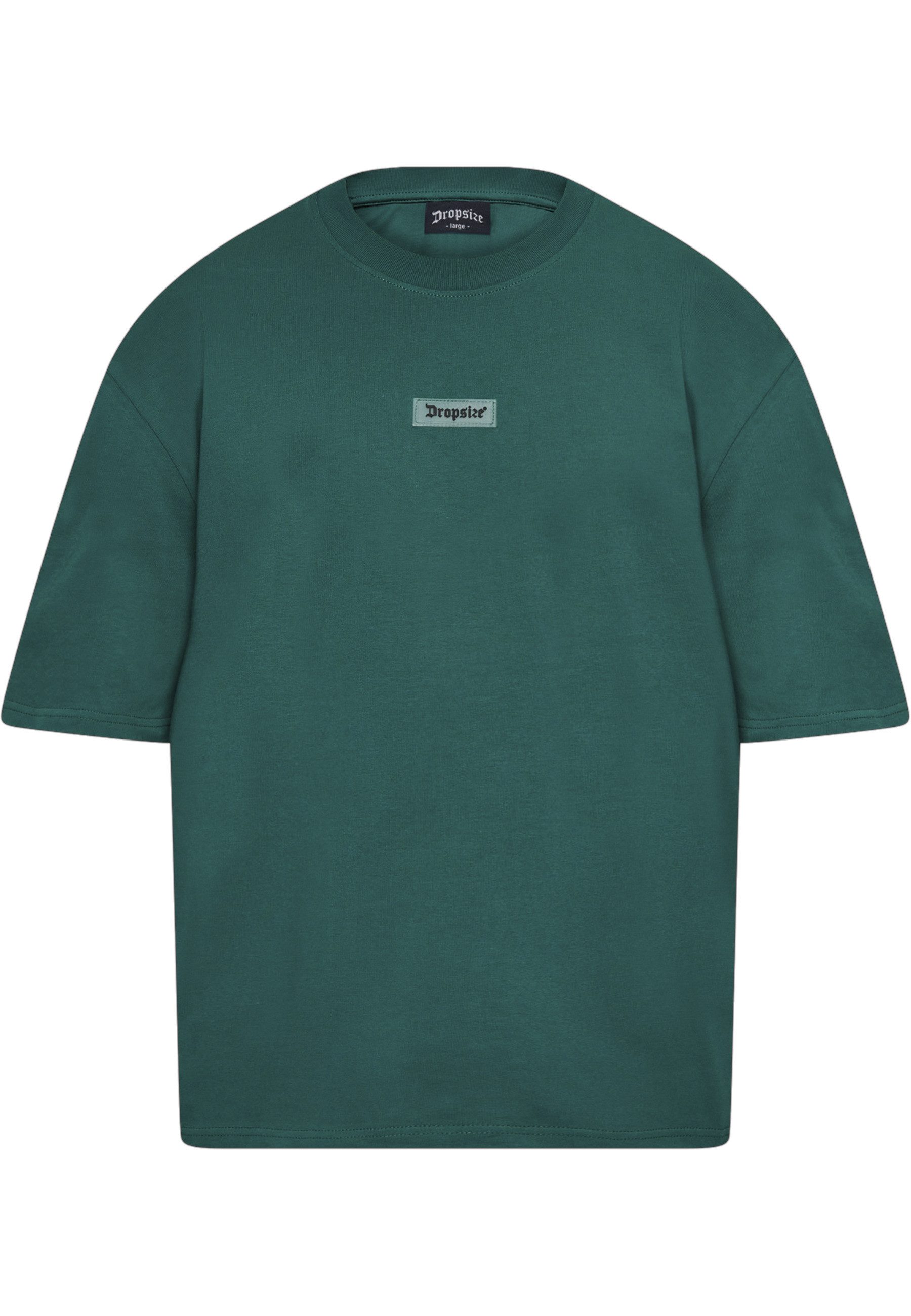 Dropsize T-Shirt Dropsize Herren Heavy Oversize Front Rubber Patch T-Shirt (1-tlg)