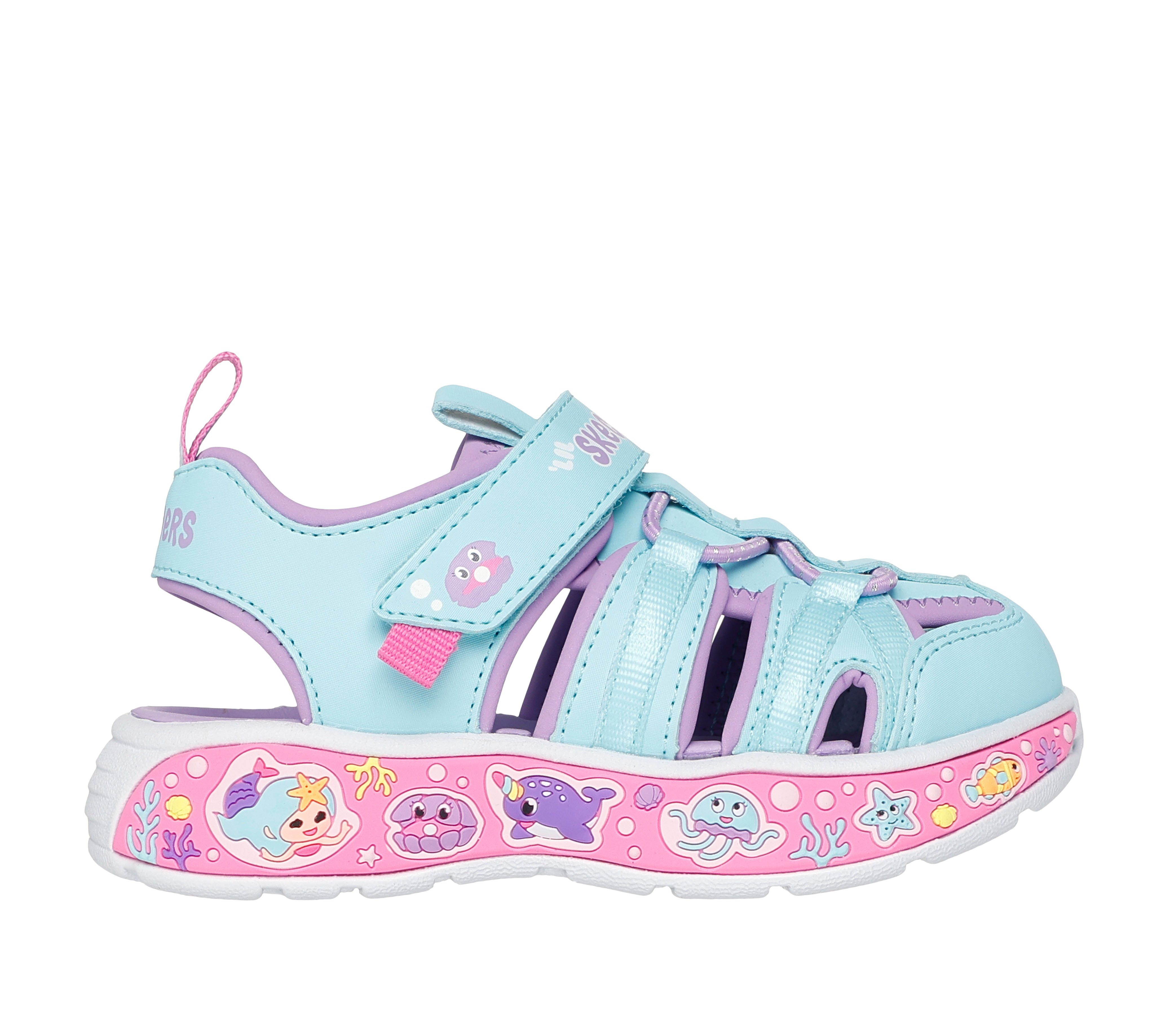 Skechers PLAY SCENE SPLASH Sandale Badeschuh mit bunter Sohle, Größenschablone zum Download – Bild 4 von 5