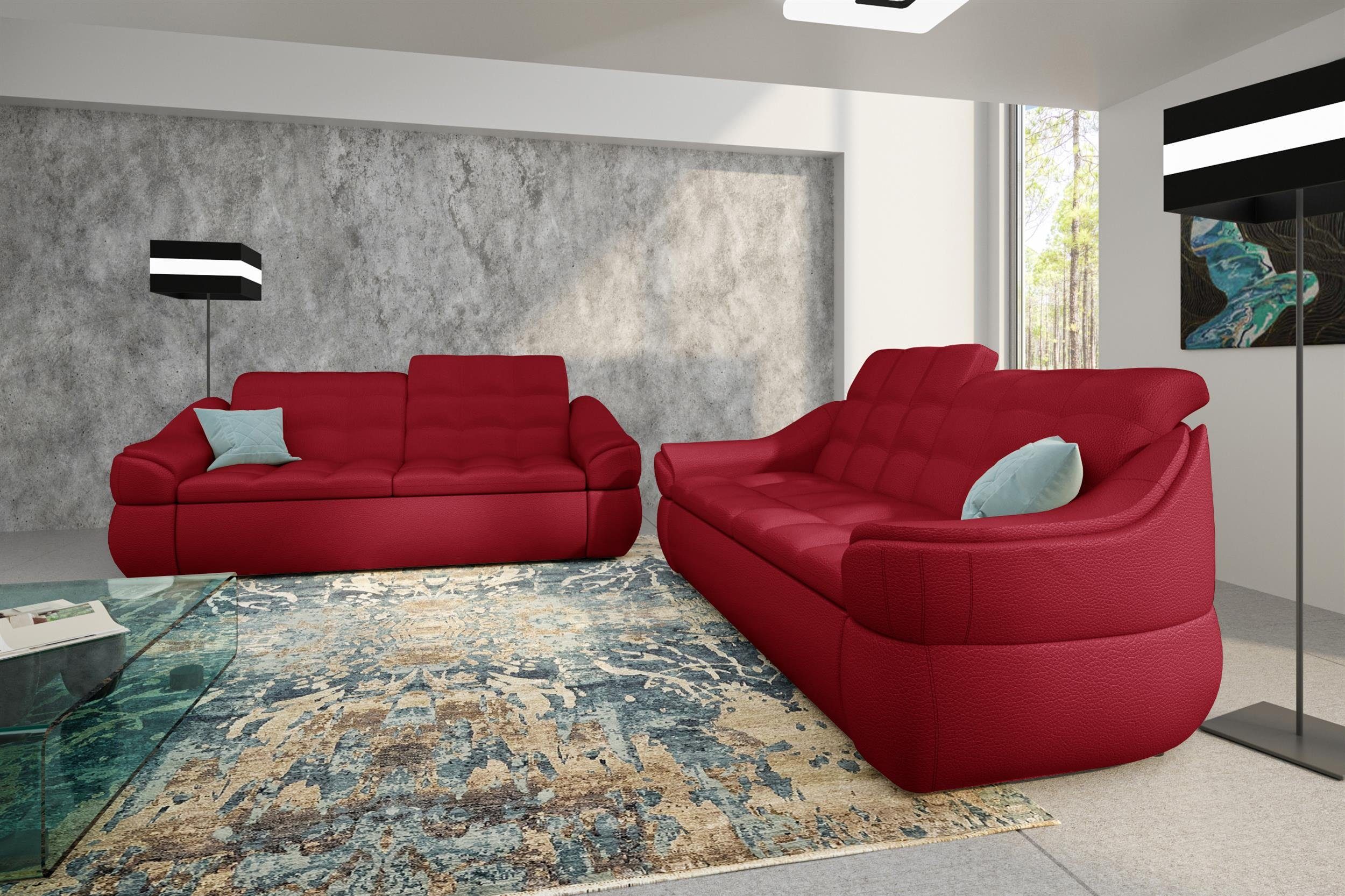 Modern Sofa, Europa in (2-tlg), Stylefy Design, Polstergarnitur bestehend (Set 2x2-Sitzer Alisa, made aus