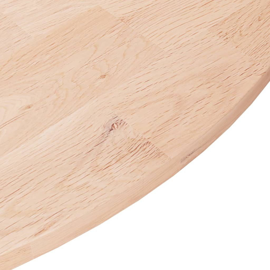 vidaXL Tischplatte Runde Tischplatte Ø70x1,5 cm Unbehandeltes Massivholz Eiche (1 St) – Bild 3 von 5