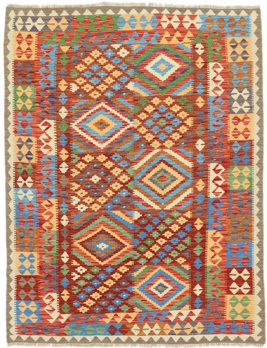 Orientteppich Kelim Afghan 150x196 Handgewebter Orientteppich, Nain Trading, rechteckig, Höhe: 3 mm