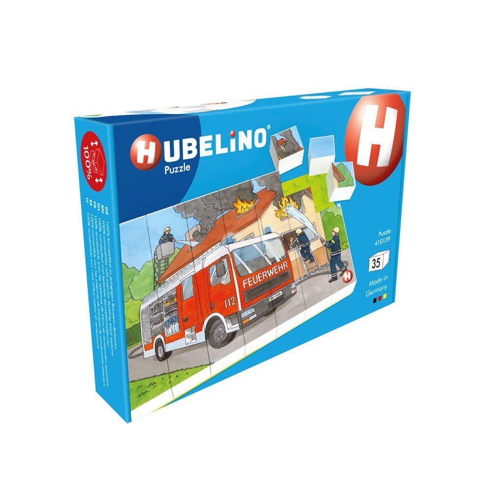 Hubelino Puzzle HUBELiNO Puzzle Feuerwehreinsatz 35 Teile, Puzzleteile