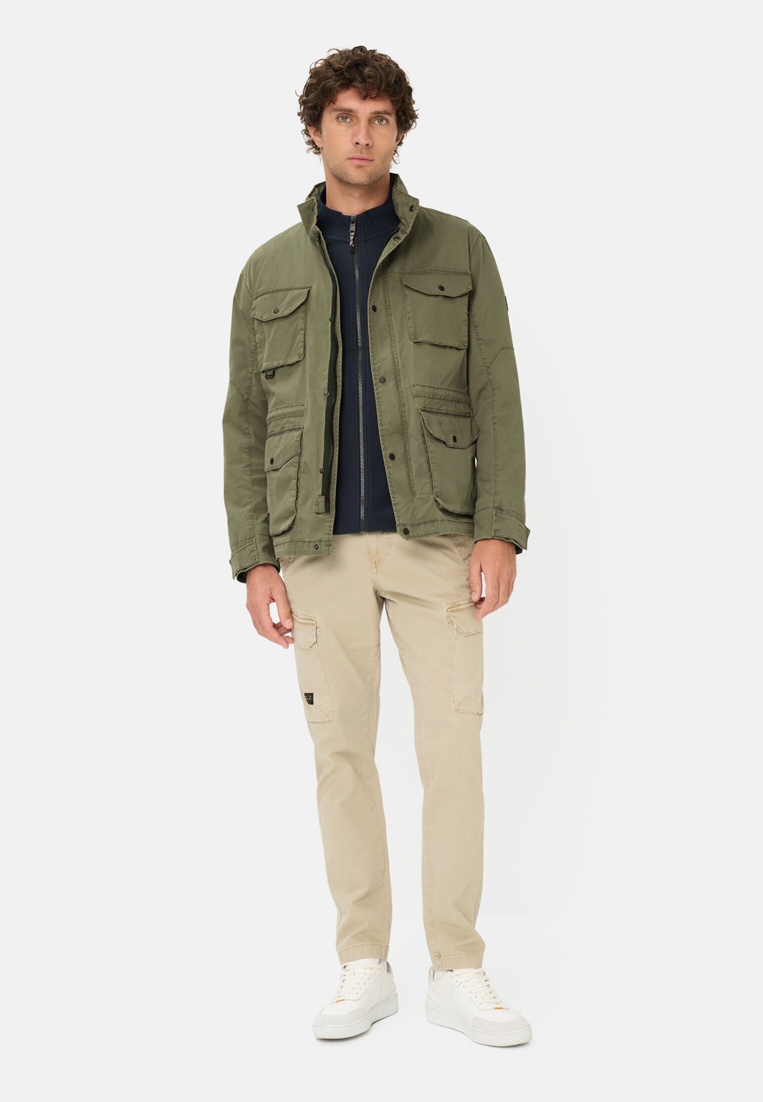 camel active Kurzjacke Blouson mit rollbarer Kapuze Langarm