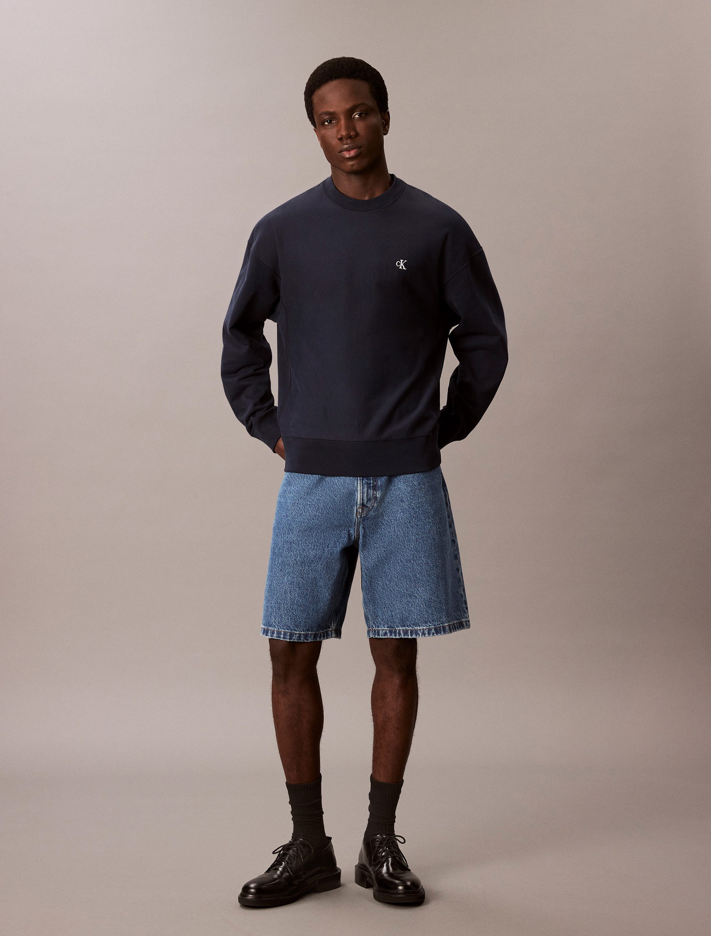 Calvin Klein Jeans Sweatshirt PRMM TRRY MNGRM CN S Mit Rundhalsausschnitt