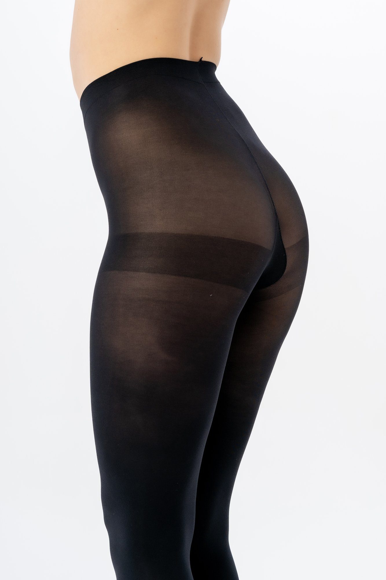 disée Feinstrumpfhose disée Damen Leggings 80 DEN Mikrofaser Strumpfhose Blickdicht mit 3D Stricktechnologie für Körperanpassung Schwarz