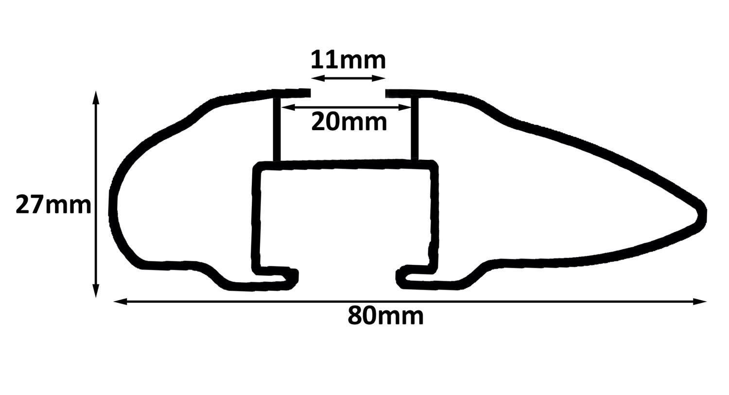 kompatibel Dachträger VDP für R008-120 Sportour Relingträger VDP 07 Dachträger 07), Alu ab Renault ab (passend bis Renault mit Clio Sportour Clio