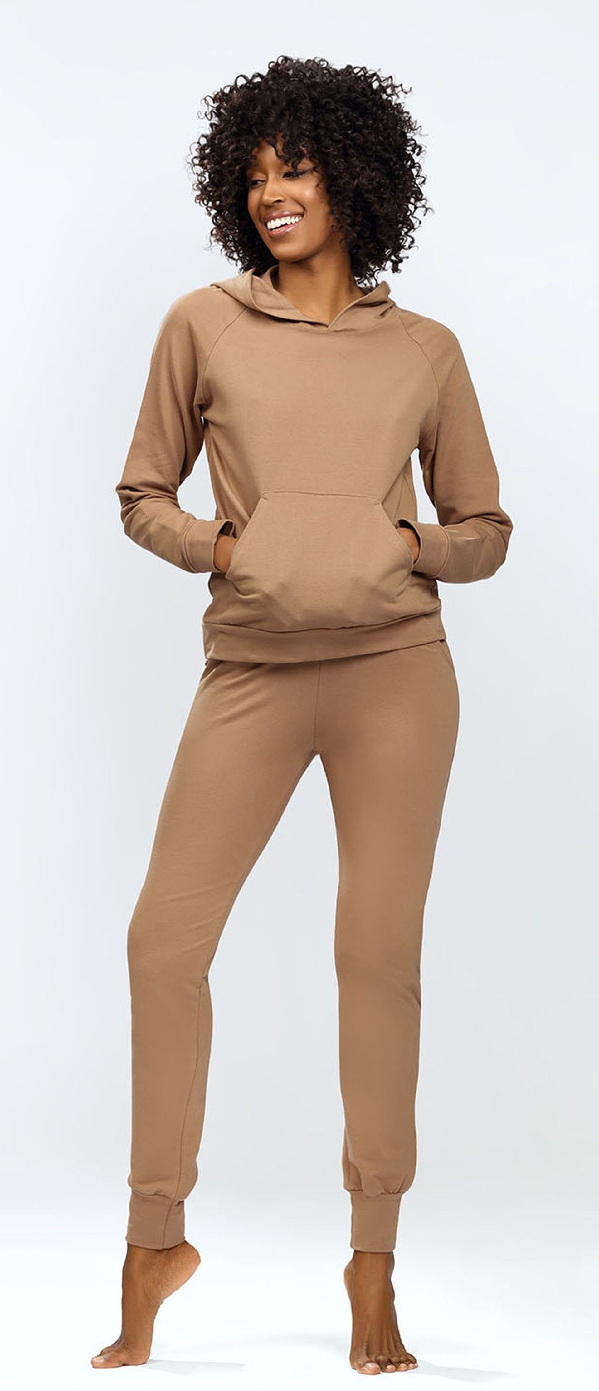Jogginganzug Damen Unisex - Langarm Fleece Sweatshirt Mit Katzen Print