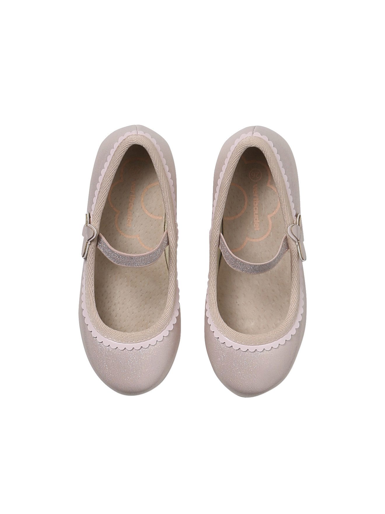 vertbaudet Mädchen Glitzer-Ballerinas mit Anziehtrick Ballerina Anziehtrick