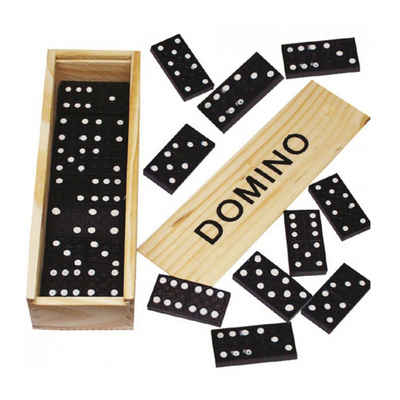 Osma Spielesammlung, Domino Steine Dominospiel Dominosteine Holzbox, Gesellschaftsspiel, 28 Steine