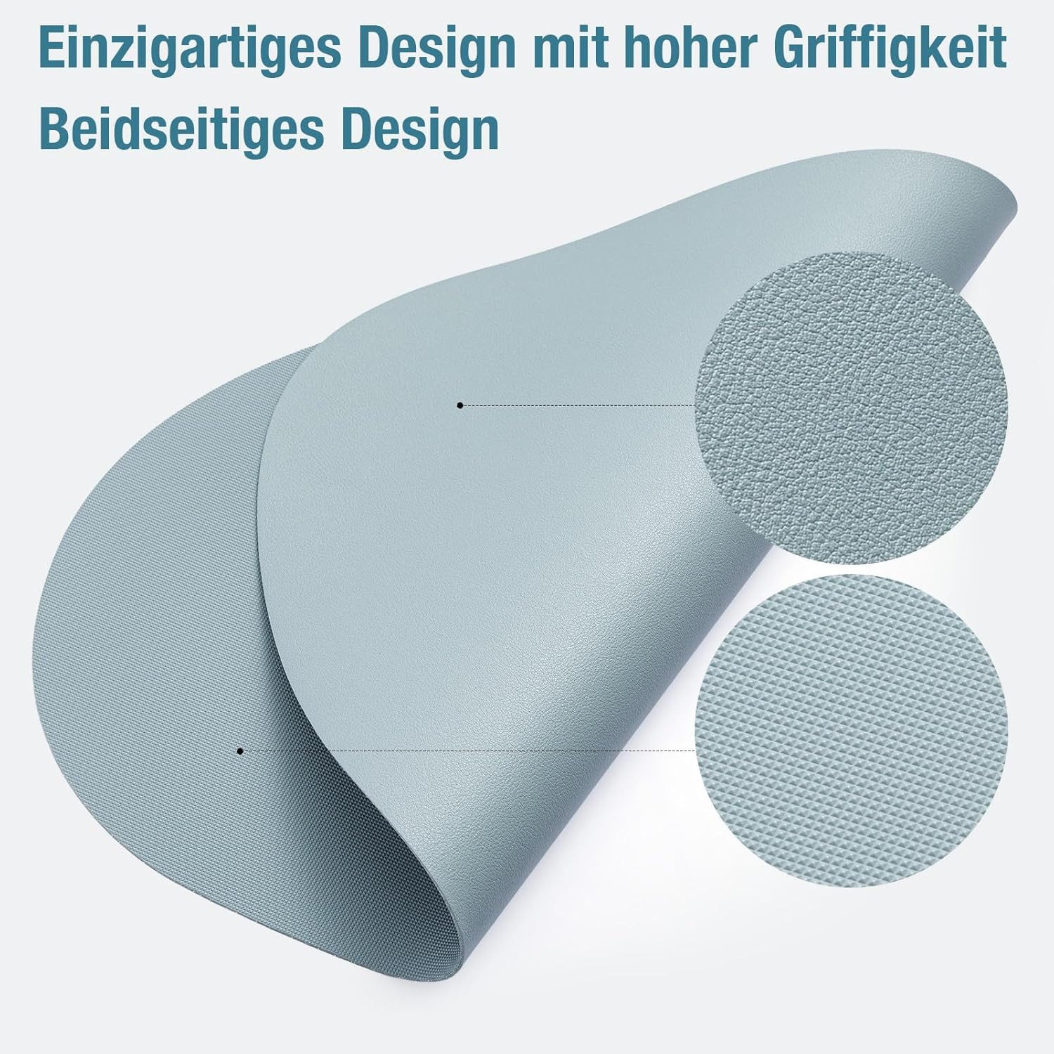 Youyijia Platzset 6er Set Tischset aus Leder-Imitat, Starke rutschfeste – Bild 5 von 5