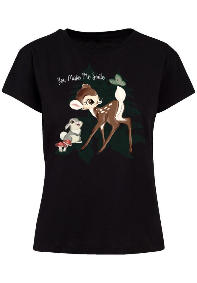 F4NT4STIC T-Shirt Disney Bambi Smile Premium Qualität, Perfekte Passform  und hochwertige Verarbeitung