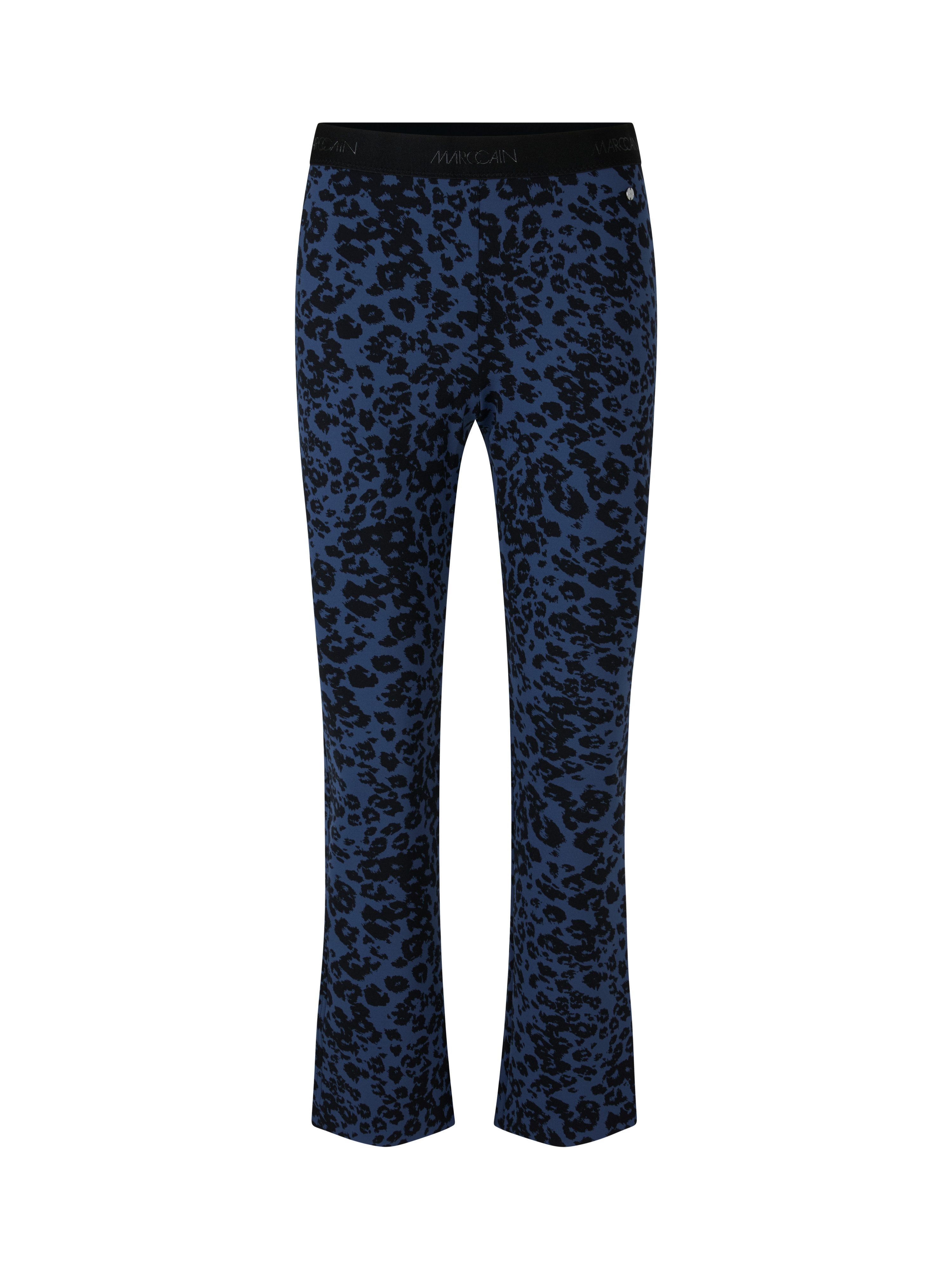 Marc Cain Leggings Sopo Collections Thema A Premium Damenmode auffälliger Leo-Print, breiter elastischer Bund