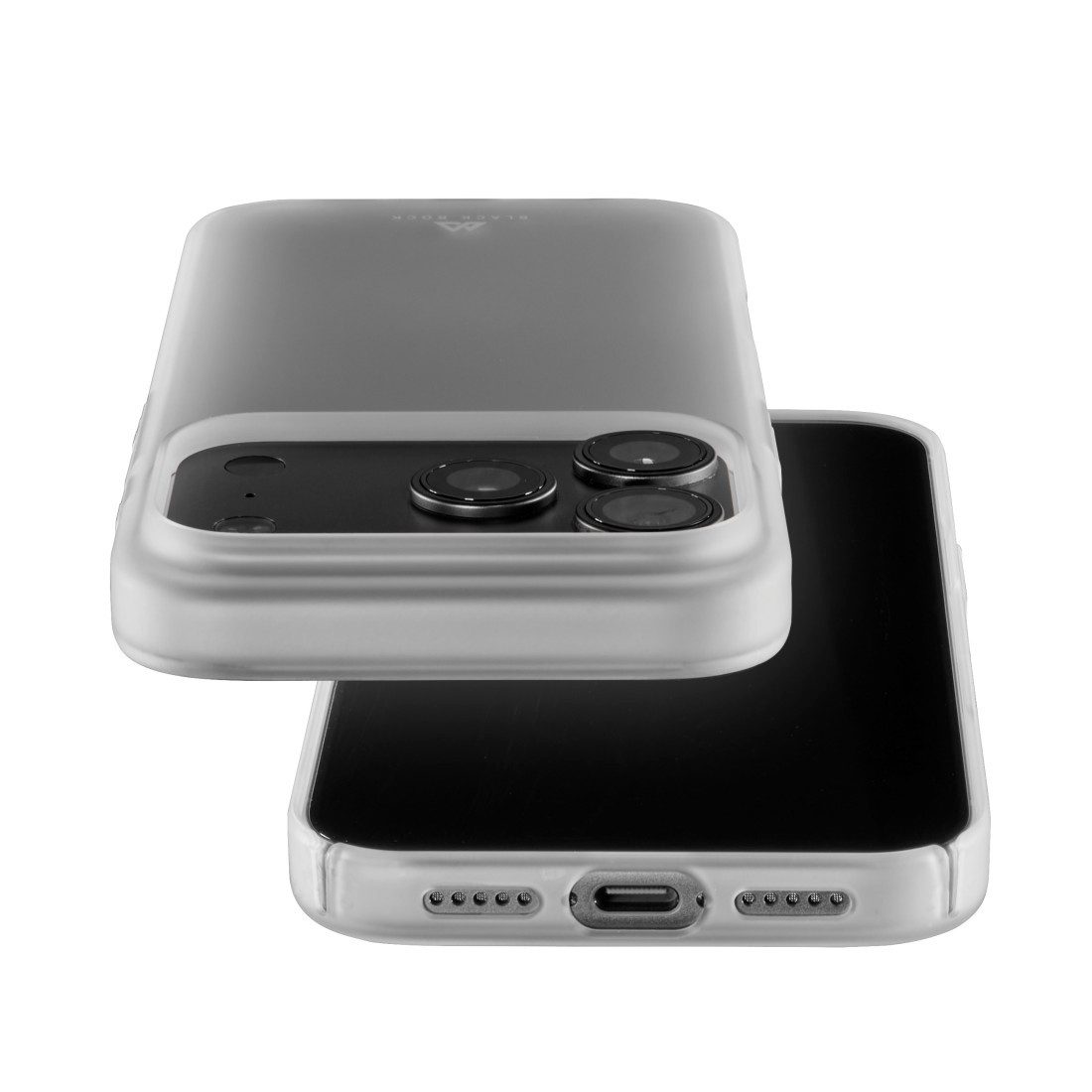 Black Rock Smartphone-Hülle Ultradünne Handyhülle semi-transparent für iPhone 17 Pro und 18 Pro, 1,2 mm dünn, Soft-Touch, Anti-Vergilbung, Kameraschutz