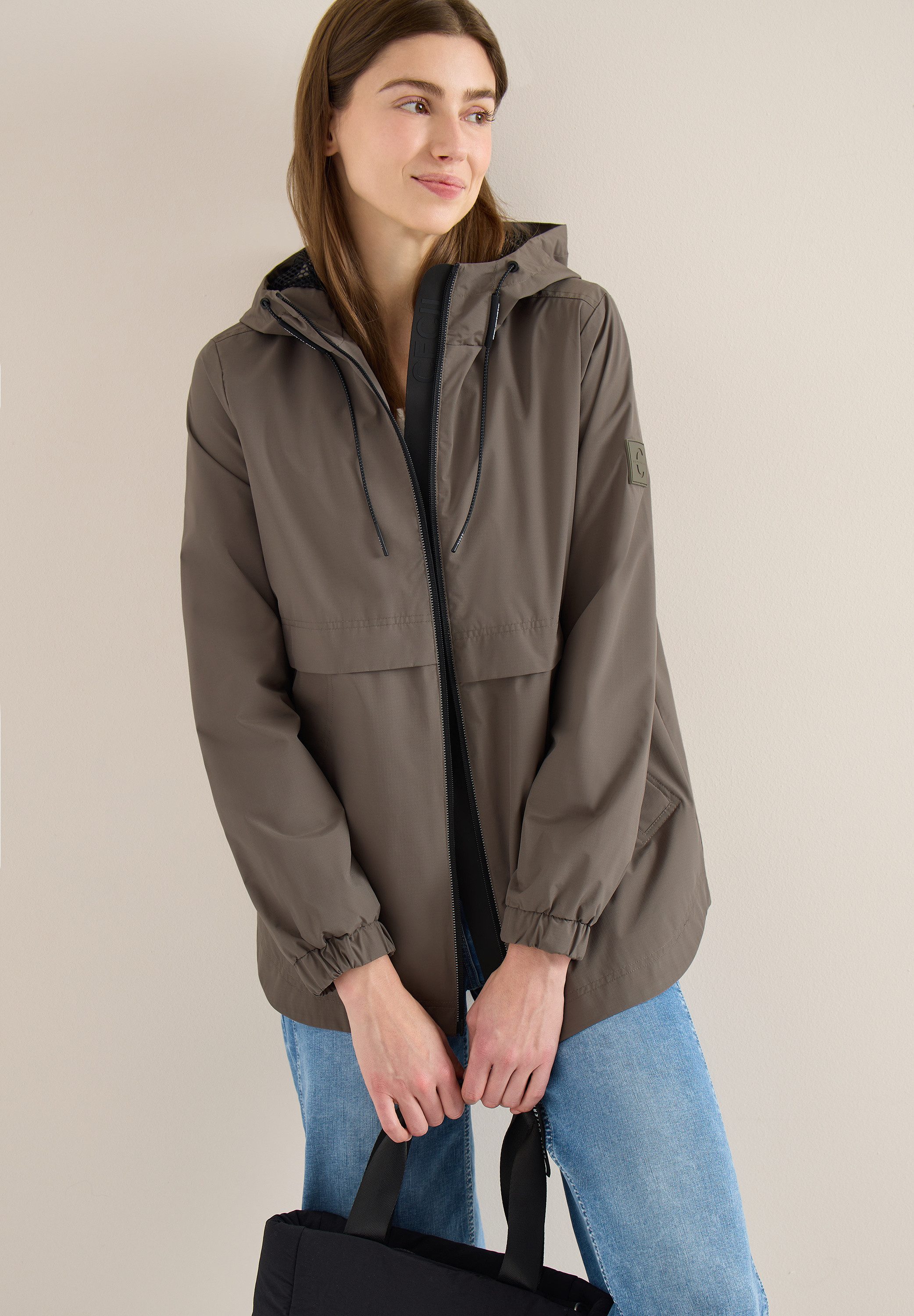 CECIL Windbreaker sportive A-Linie, mit Kapuze